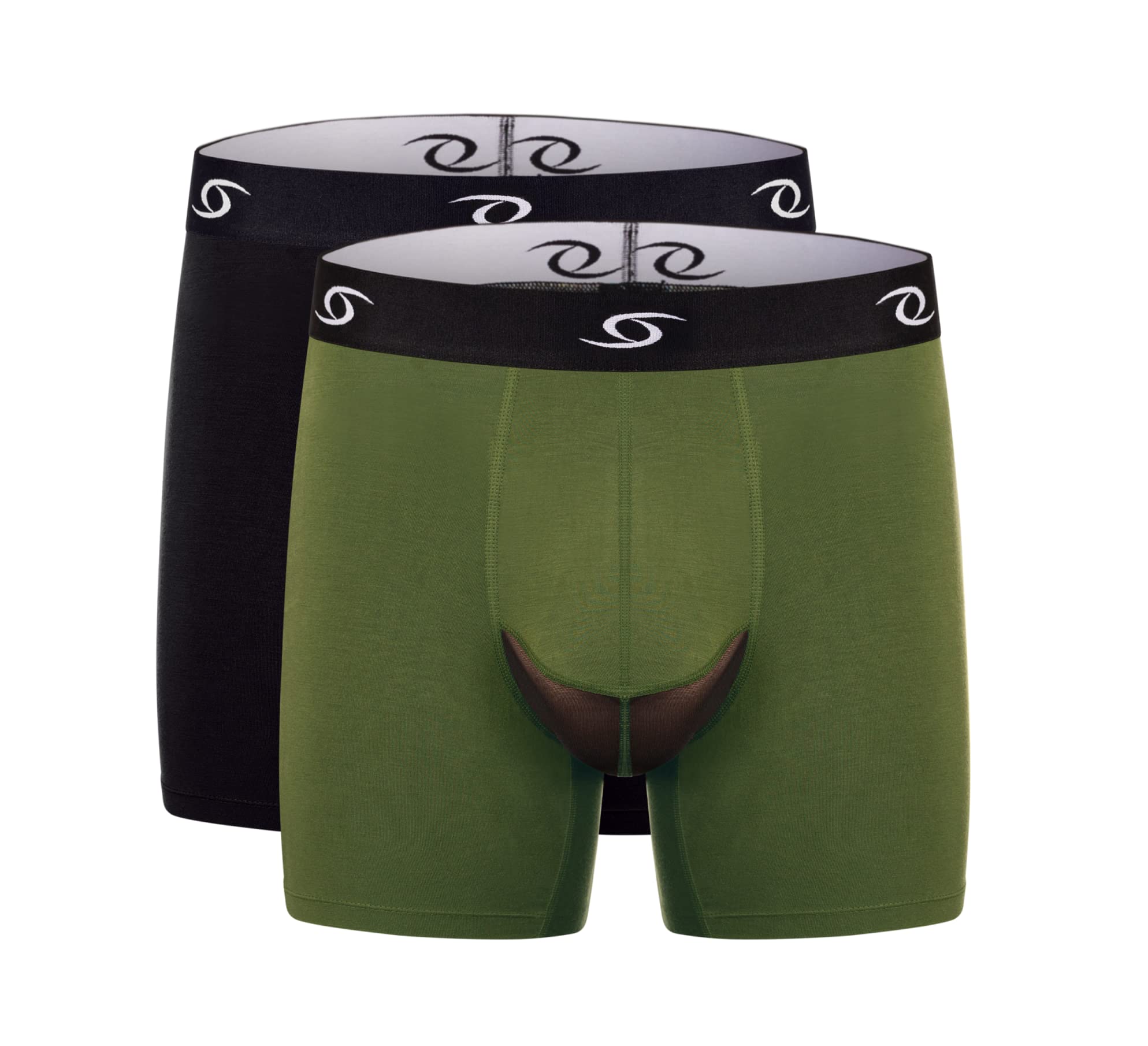 Premium Men's Modal Boxer Briefs 3-Pack - Soft Breathable Underwear with Support Pouch for Comfort & Style - Perfect for Workout, Travel & Everyday Wear