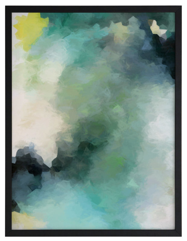 Down by the Mangroves Framed Wall Art Print - Coastal Landscape Painting for Beach House Decor, Living Room & Office