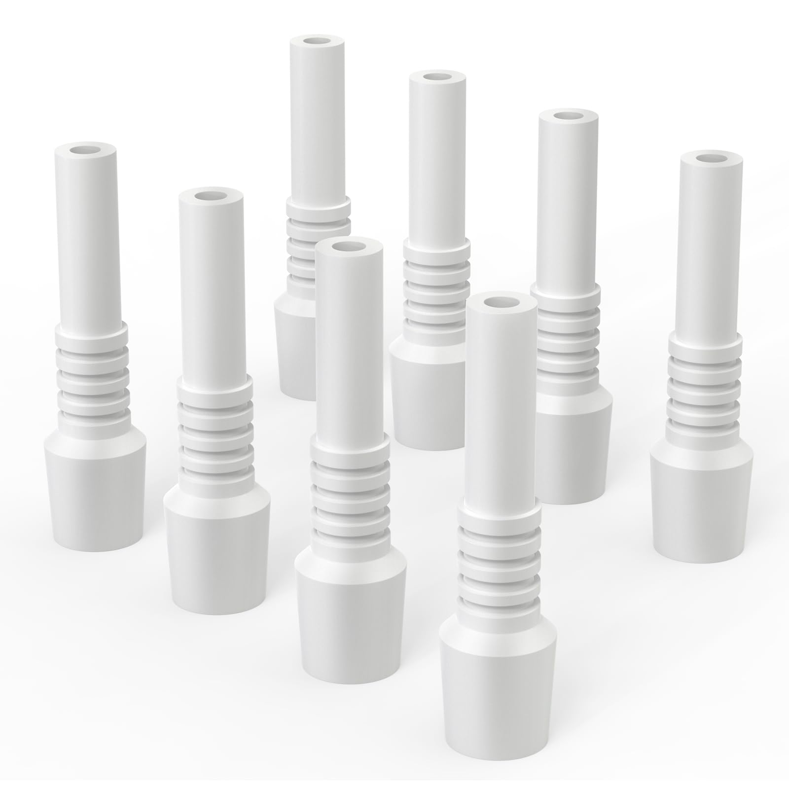 10mm 8-Piece Sand Blaster Replacement Ceramic Nozzles Kit - High-Performance White Ceramic Rust Removal Nozzles for Sandblasting Machines | Ideal for Metal Cleaning, Surface Preparation & Automotive Restoration