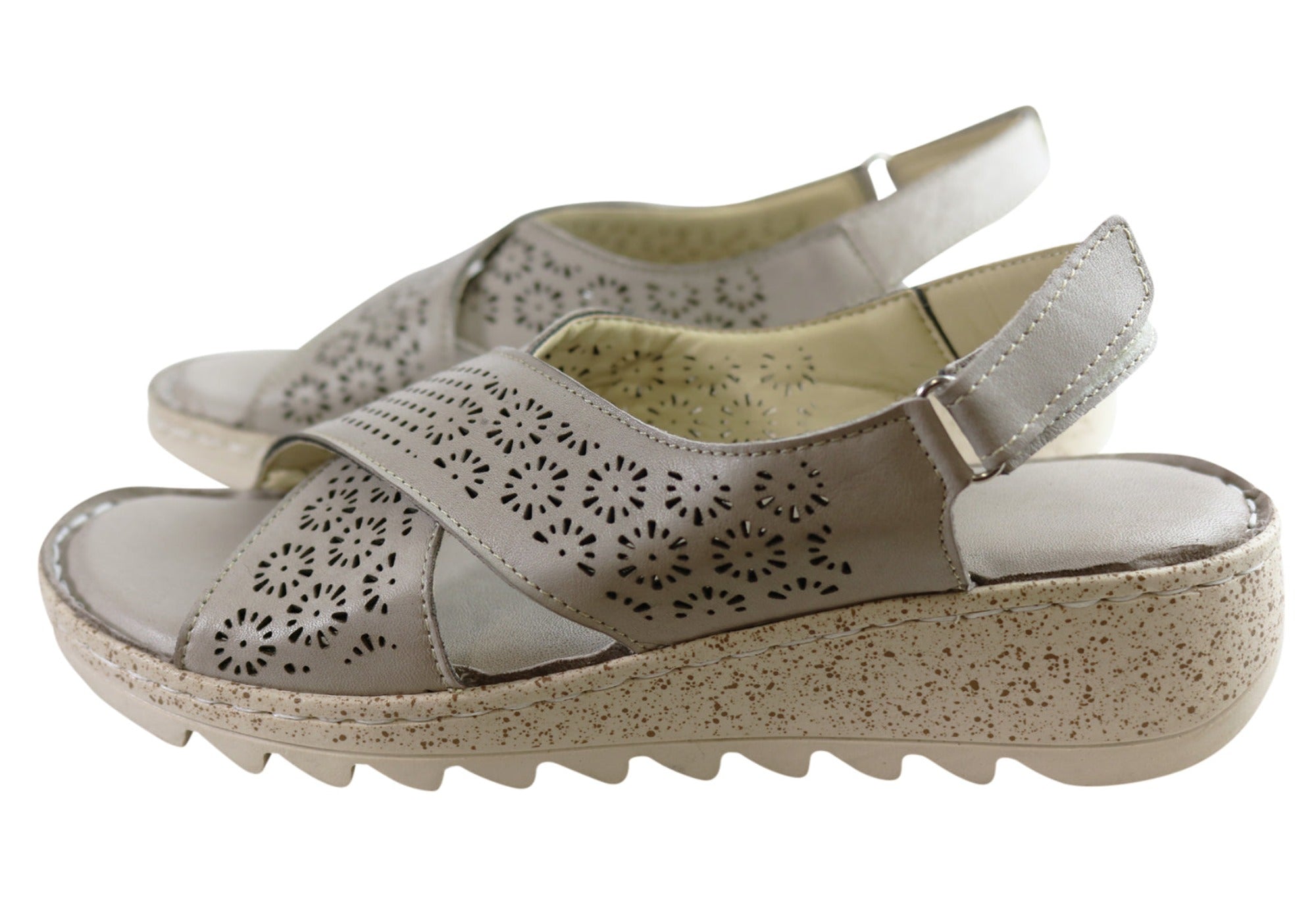 Orizonte Anthea Women's Comfortable European Leather Sandals - Perfect for Summer, Beach, and Casual Outings
