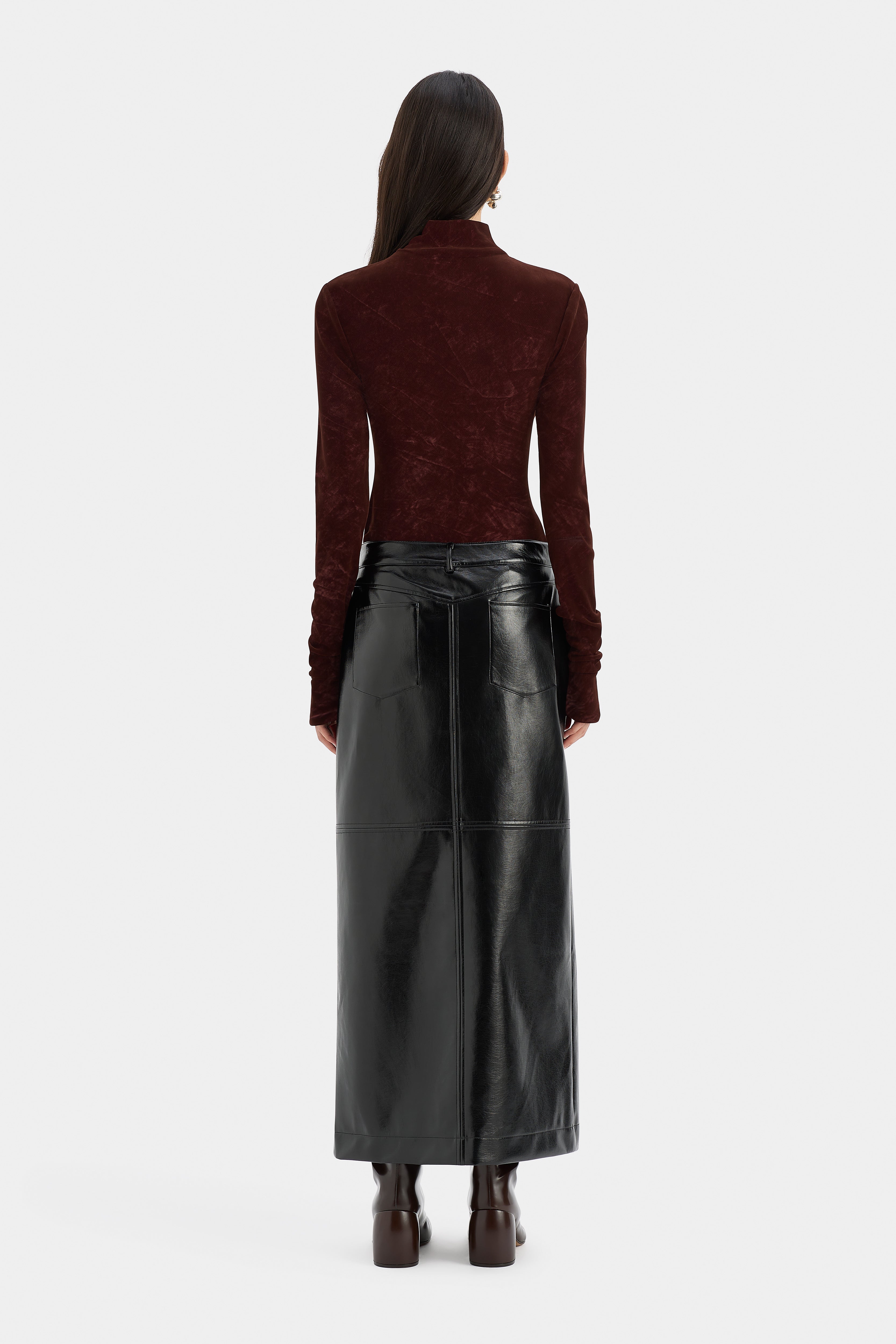 Ezra Women's Bodysuit in Wine Red - Perfect for Layering, Casual Wear & Night Out Outfits