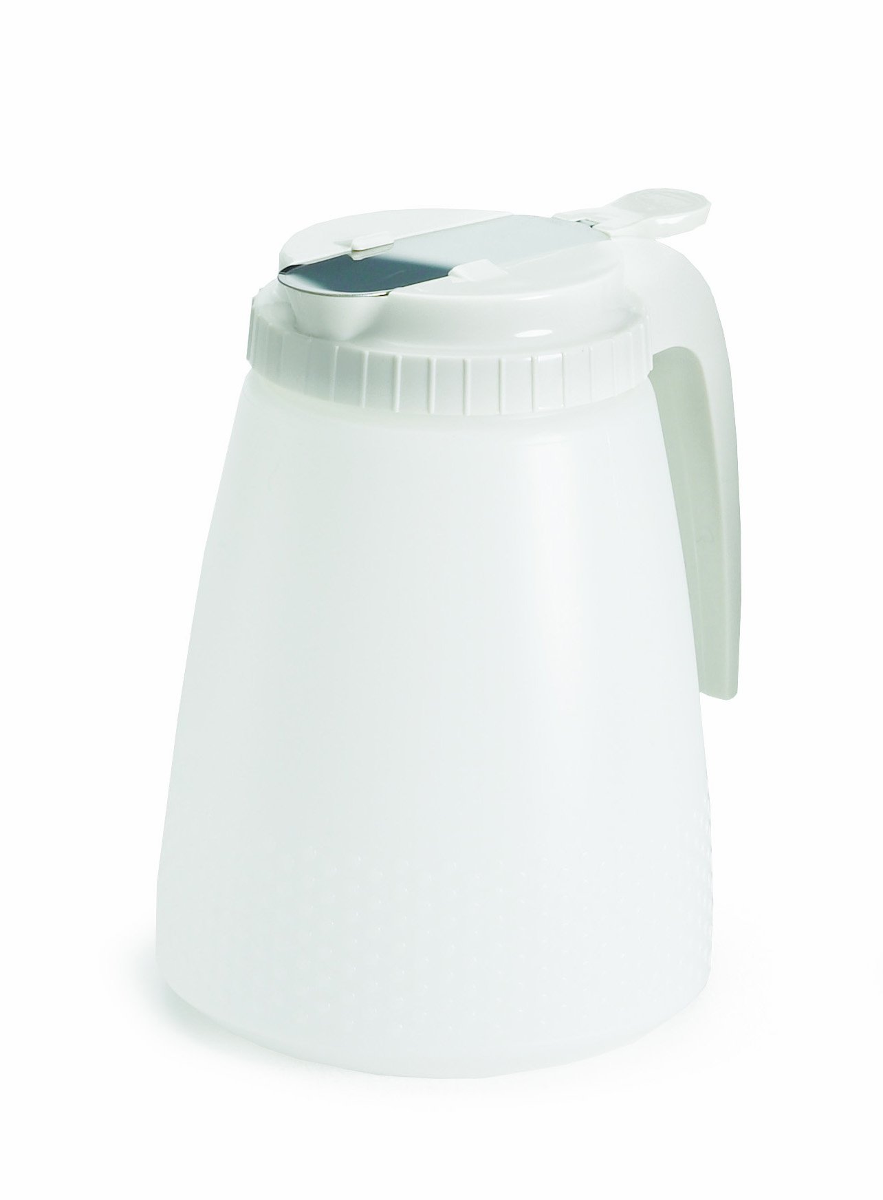 TableCraft 748W 48 Oz. White Top Liquid Dispenser - Perfect for Restaurants, Kitchens & Catering Services