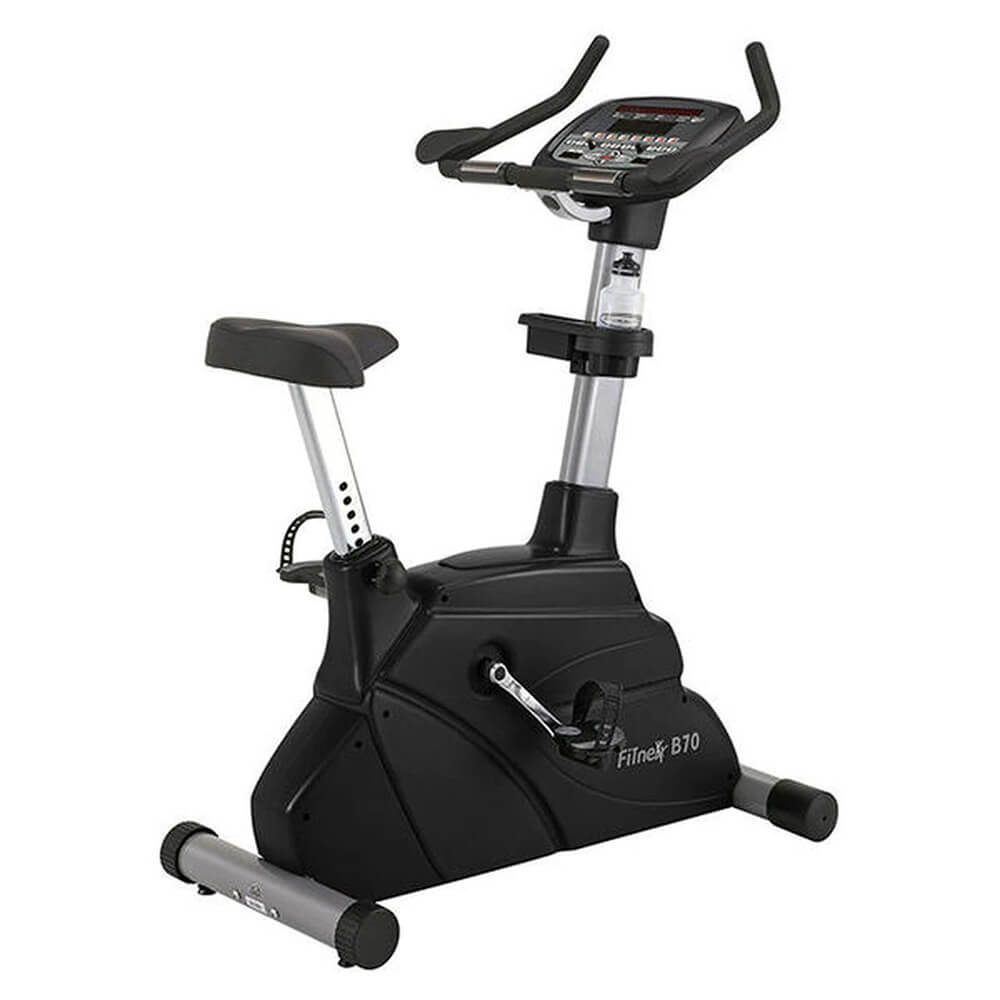 Fitnex B70 Upright Exercise Bike for Home Gym - Quiet Magnetic Resistance, LCD Display, Adjustable Seat | Perfect for Cardio Workouts, Weight Loss & Indoor Cycling Training