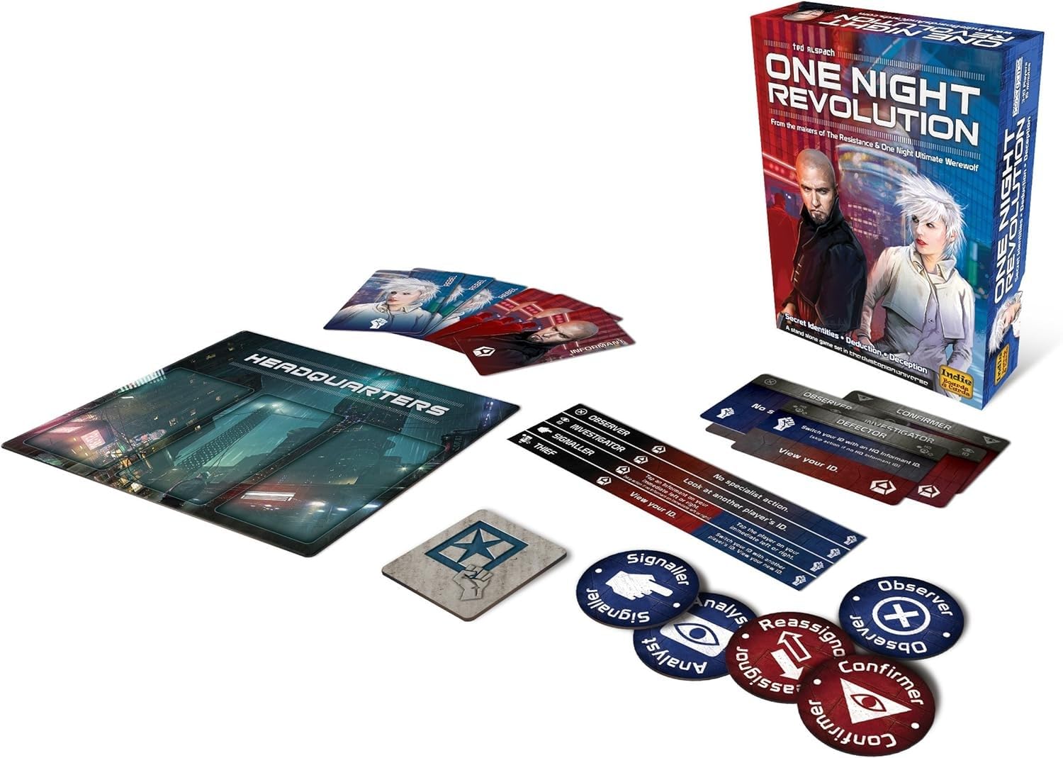 One Night Revolution Card Game - Fun Social Deduction Party Game for Adults & Teens - Perfect for Game Nights, Parties & Family Gatherings