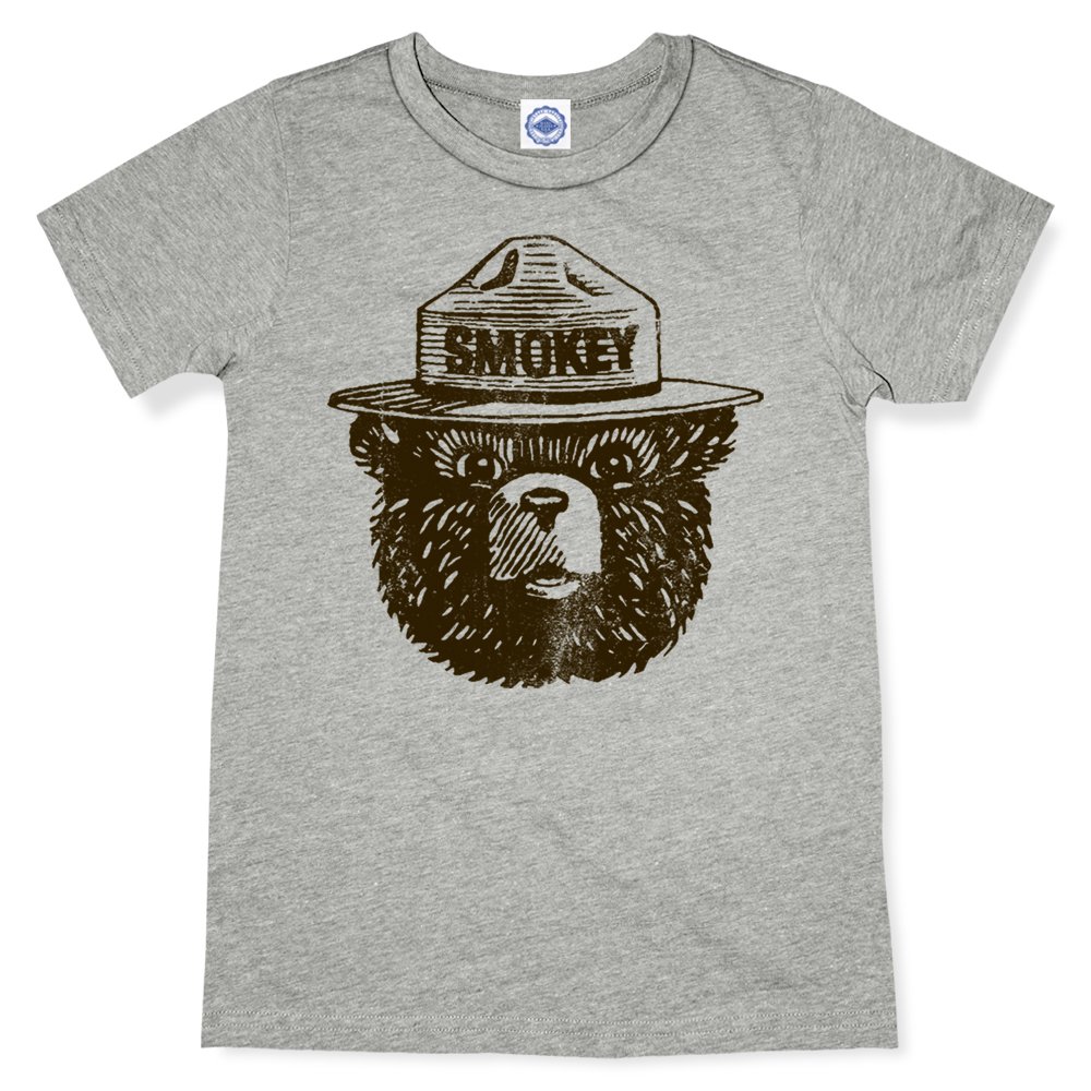 Official Smokey Bear Kids T-Shirt - Cute Forest Fire Prevention Graphic Tee for Boys & Girls - Perfect for Outdoor Adventures, Camping & Nature Lovers