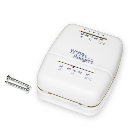 White Rodgers 1C20-102 Economy Millivolt Thermostat - Heat Only, 12V, Non-Programmable Temperature Control for Gas Fireplaces, Wall Heaters & HVAC Systems