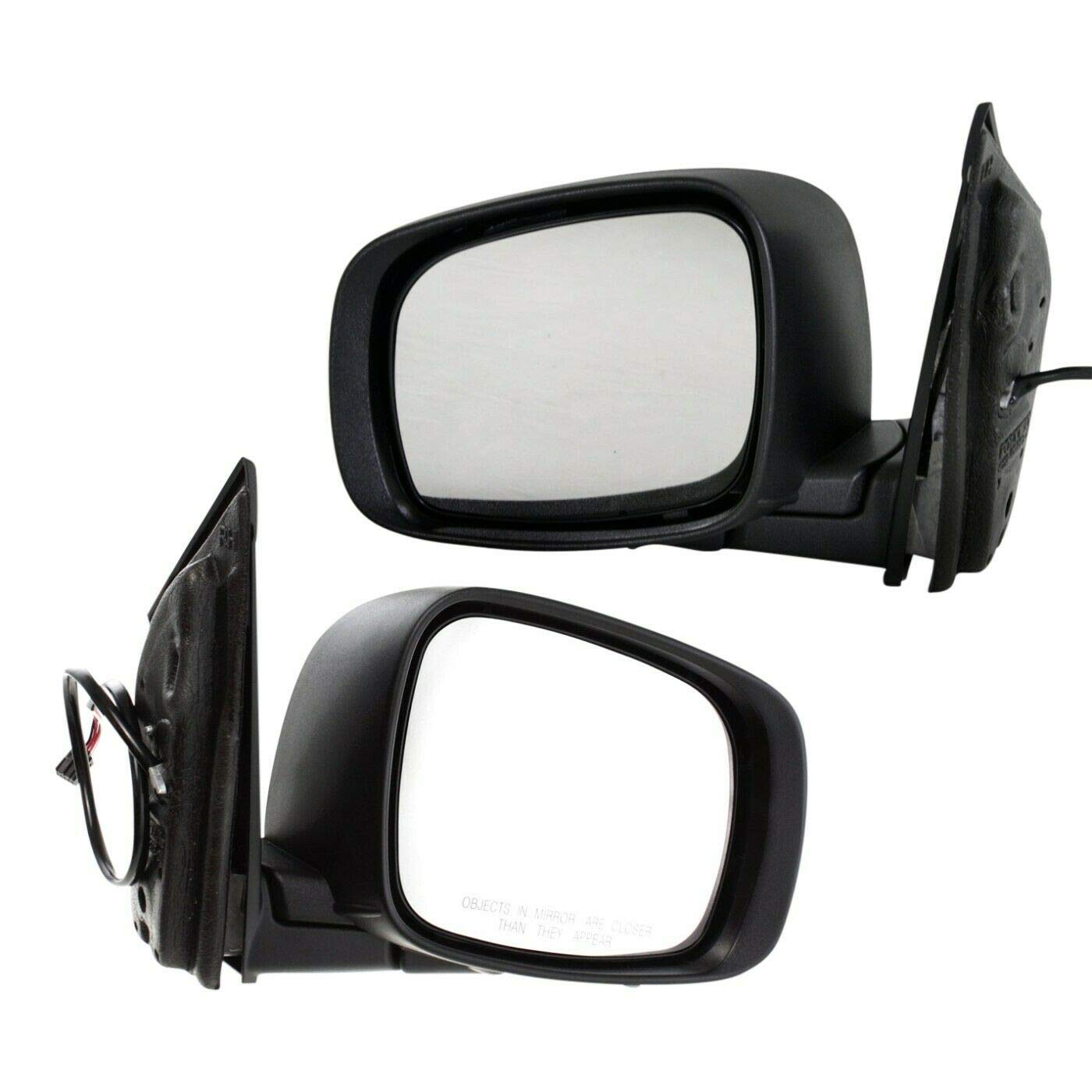 Aveland Power Heated Manual Fold Side View Mirror Replacement Set of 2 - Driver & Passenger Side Left & Right Black Door Mirrors for Enhanced Visibility & Safety in All Weather Conditions