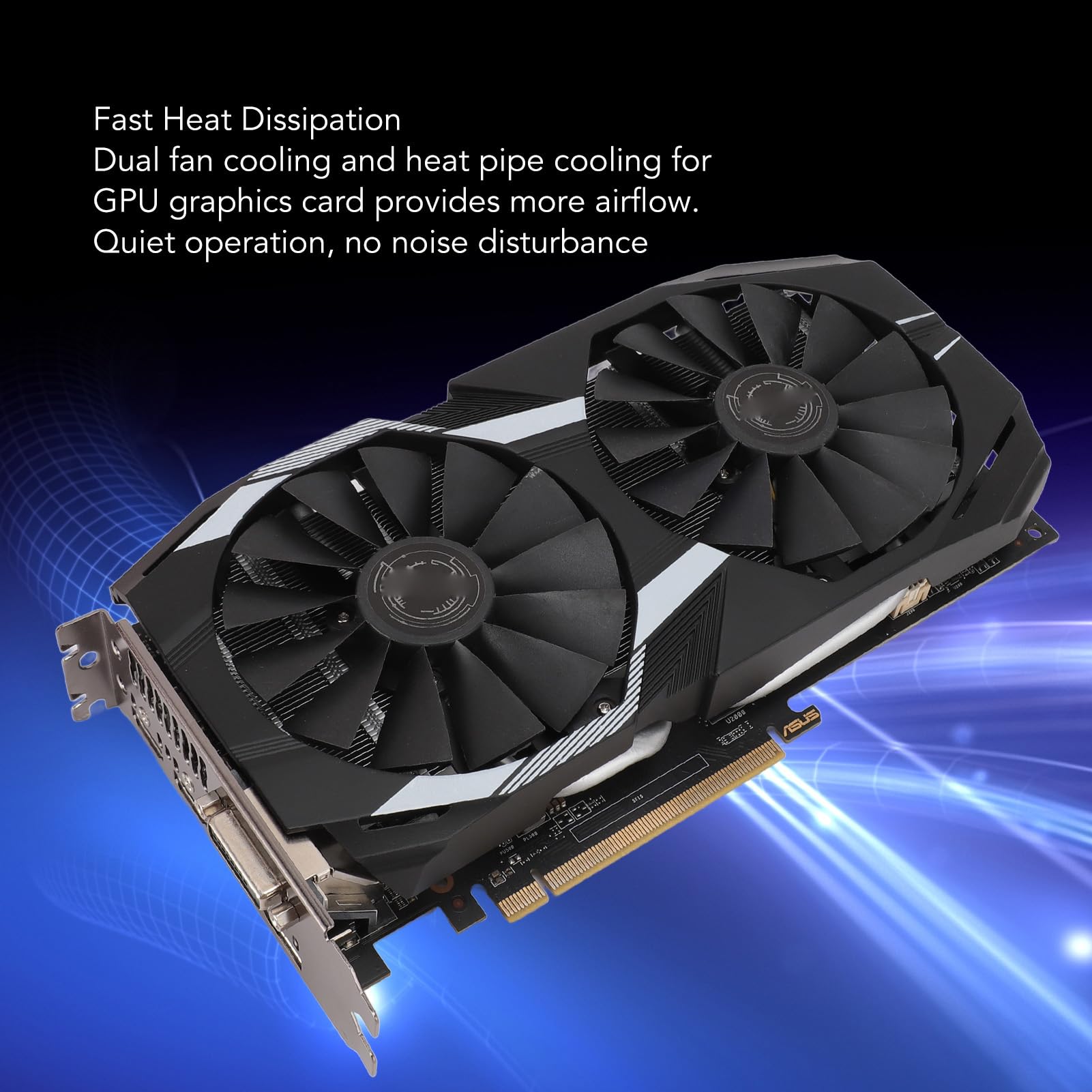 8GB GDDR5 Gaming Graphics Card with Dual Cooling Fans - 256-bit, 2x HDMI, 2x DisplayPort, DVI-D, PCIe 3.0 x16 for High-Performance Gaming PCs - Perfect for 4K Gaming, VR, and Video Editing