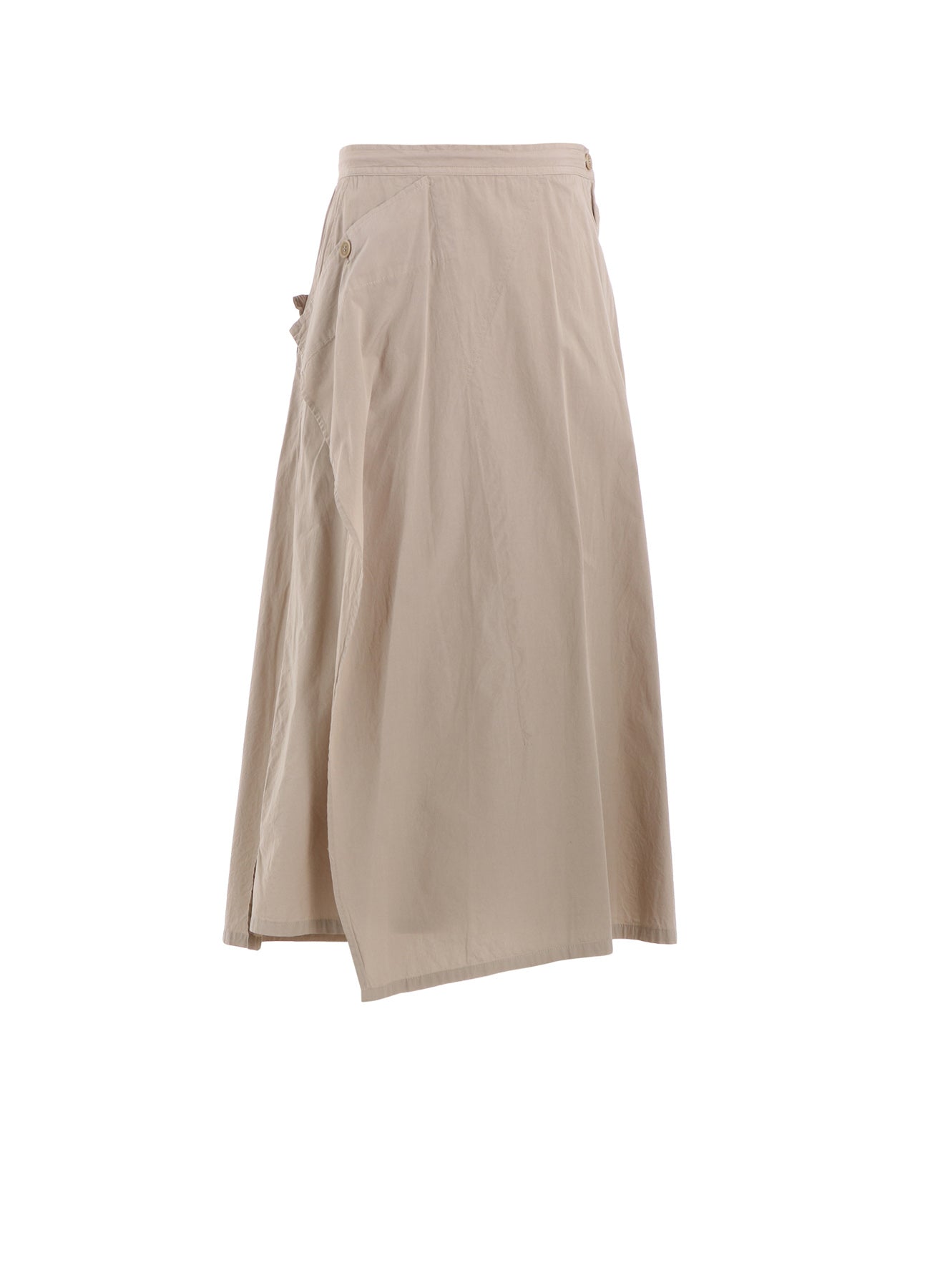 Women's Cotton Broadcloth Garment-Dyed Front Triangle Stitch Skirt - Casual Summer Dress for Beach, Picnic & Everyday Wear