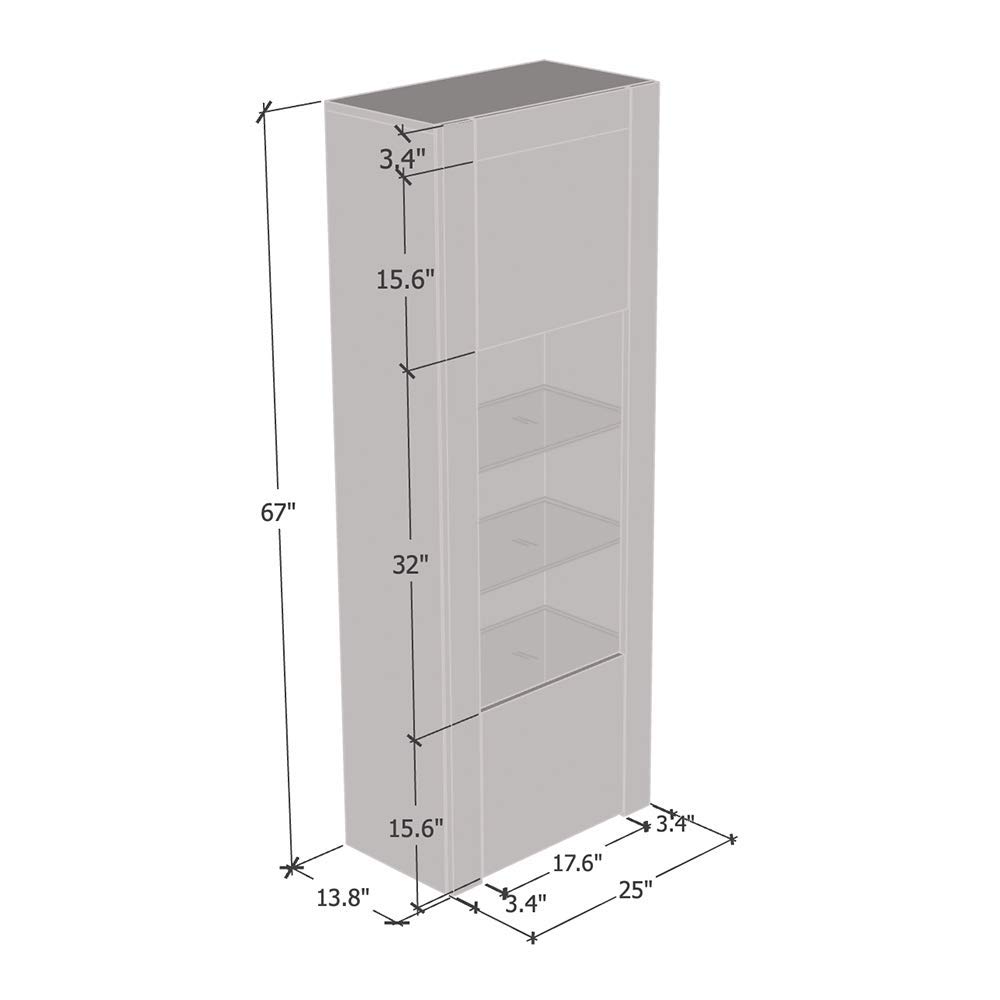 Modern Freestanding Bookcase with Customizable LED Lights - Durable Wooden Bookshelf with 2 High Gloss Doors & Glass Shelf - Decorative Storage Furniture for Living Room, Office & Bedroom - White