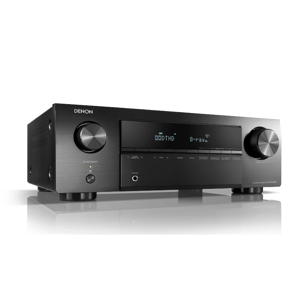 Denon AVR-X250BT 5.2 Channel AV Receiver with Paradigm Cinema 100CT 5.1 Home Theater Speaker System - Perfect for Movie Nights & Gaming Setup