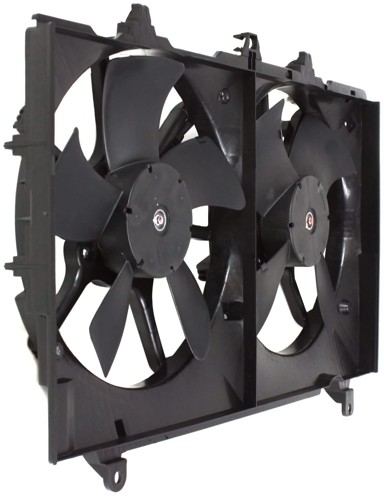 Evan Fischer Radiator Cooling Fan Assembly Compatible with 2007-2009 Nissan 350Z 3.5L V6 - Dual Fan with Motor, Blade & Shroud - High Performance Cooling for Hot Weather & Heavy Traffic Driving