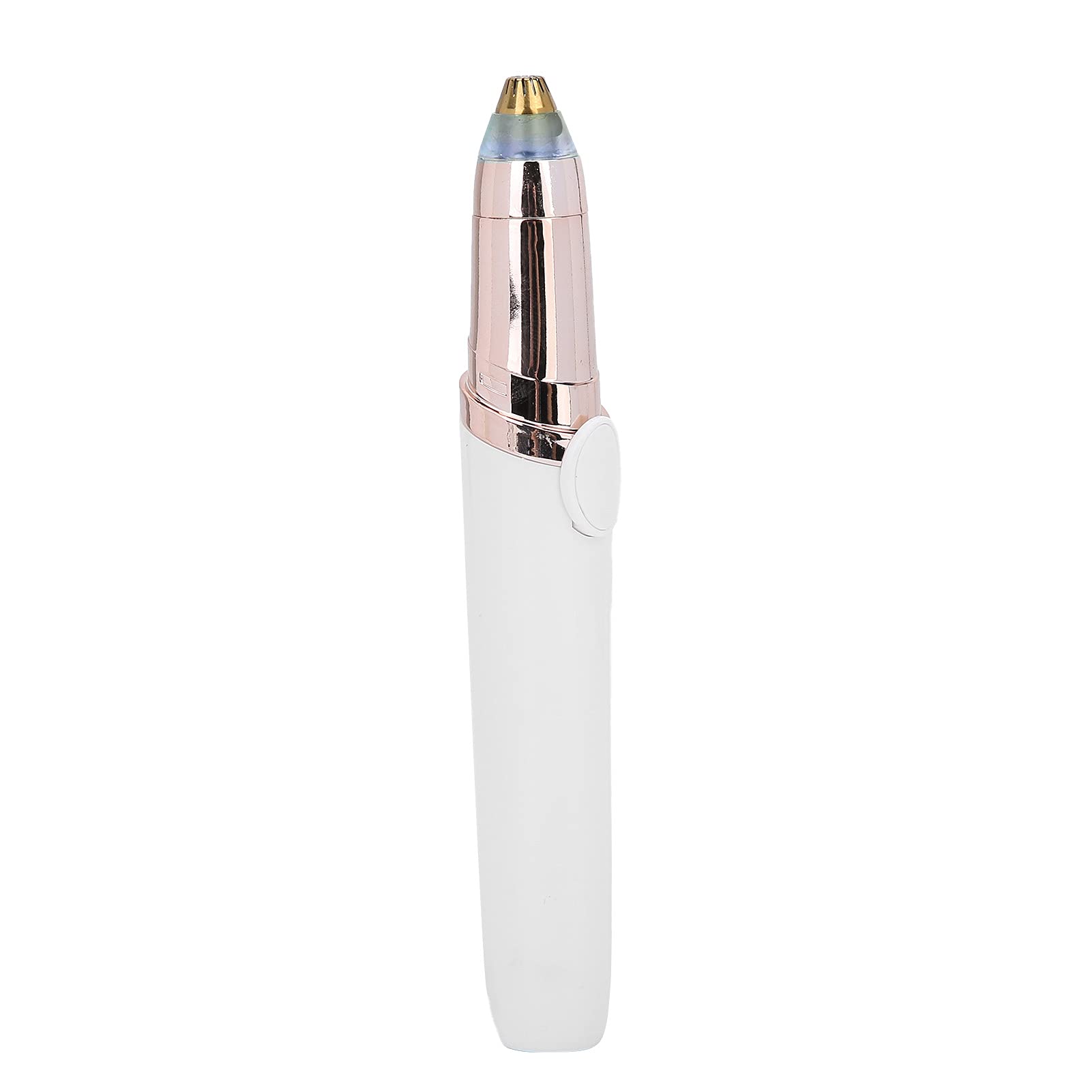 Painless Hair Shaver for Women & Men - Safe & Effective Lipstick-Style Hair Remover for Face, Chin, Cheeks, Nose, Ears & Eyebrows | Portable & Rechargeable White Hair Trimmer for Travel & Home Use