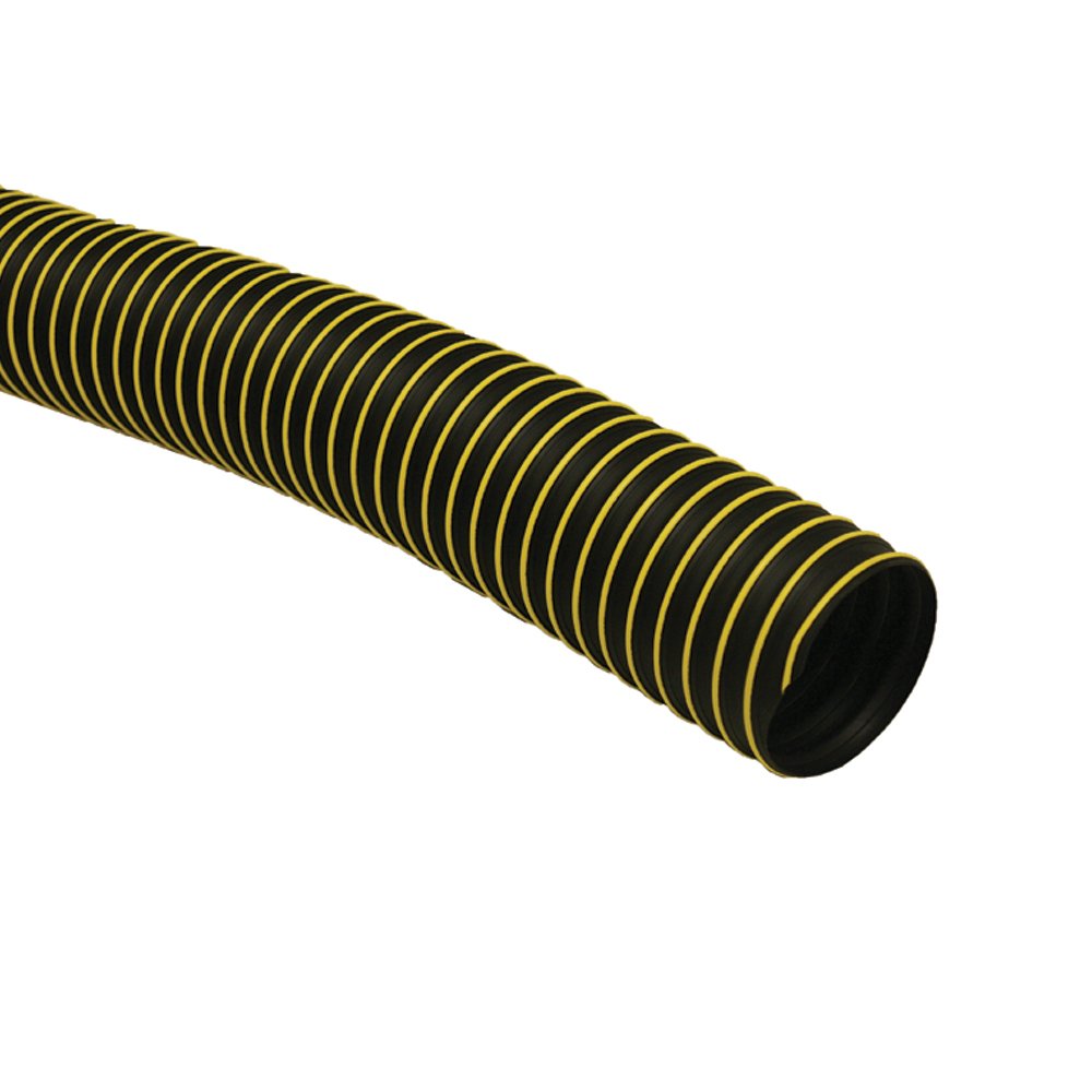 Thermoplastic Flex Medium Duty WS Rubber Hose - 8 Inch ID x 25 Feet Length (Fully Stretched) for Industrial Water Transfer, Chemical Handling & Agricultural Irrigation