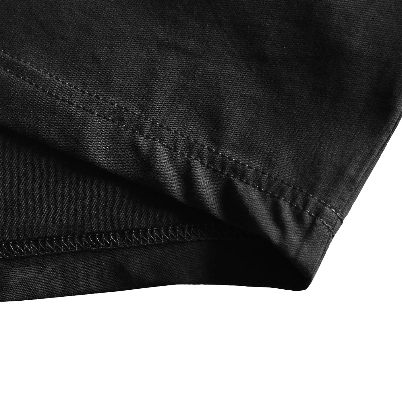 Men's Slim Fit V-Neck T-Shirt - Stretch Cotton Tee with Stepped Hem for Casual Wear & Layering