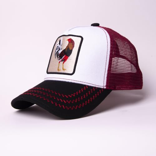 Stylish Rooster Trucker Hat for Men & Women - Adjustable Snapback Cap for Outdoor, Fishing, and Casual Wear - Trendy Fashion Accessory