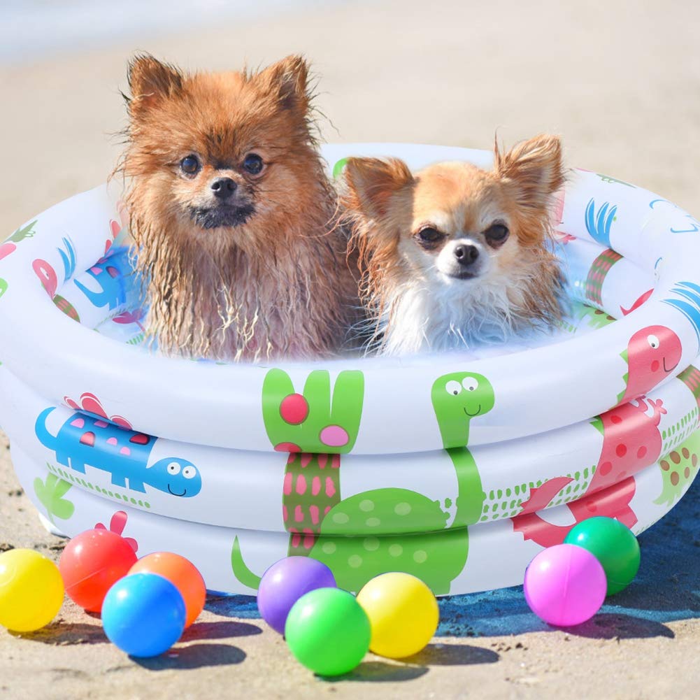 Sazao Inflatable Baby Pool for Toddlers - 60cm Round PVC Kiddie Pool for 2-3 Kids - Outdoor Water Play, Backyard Fun, Summer Activities for Babies & Little Kids