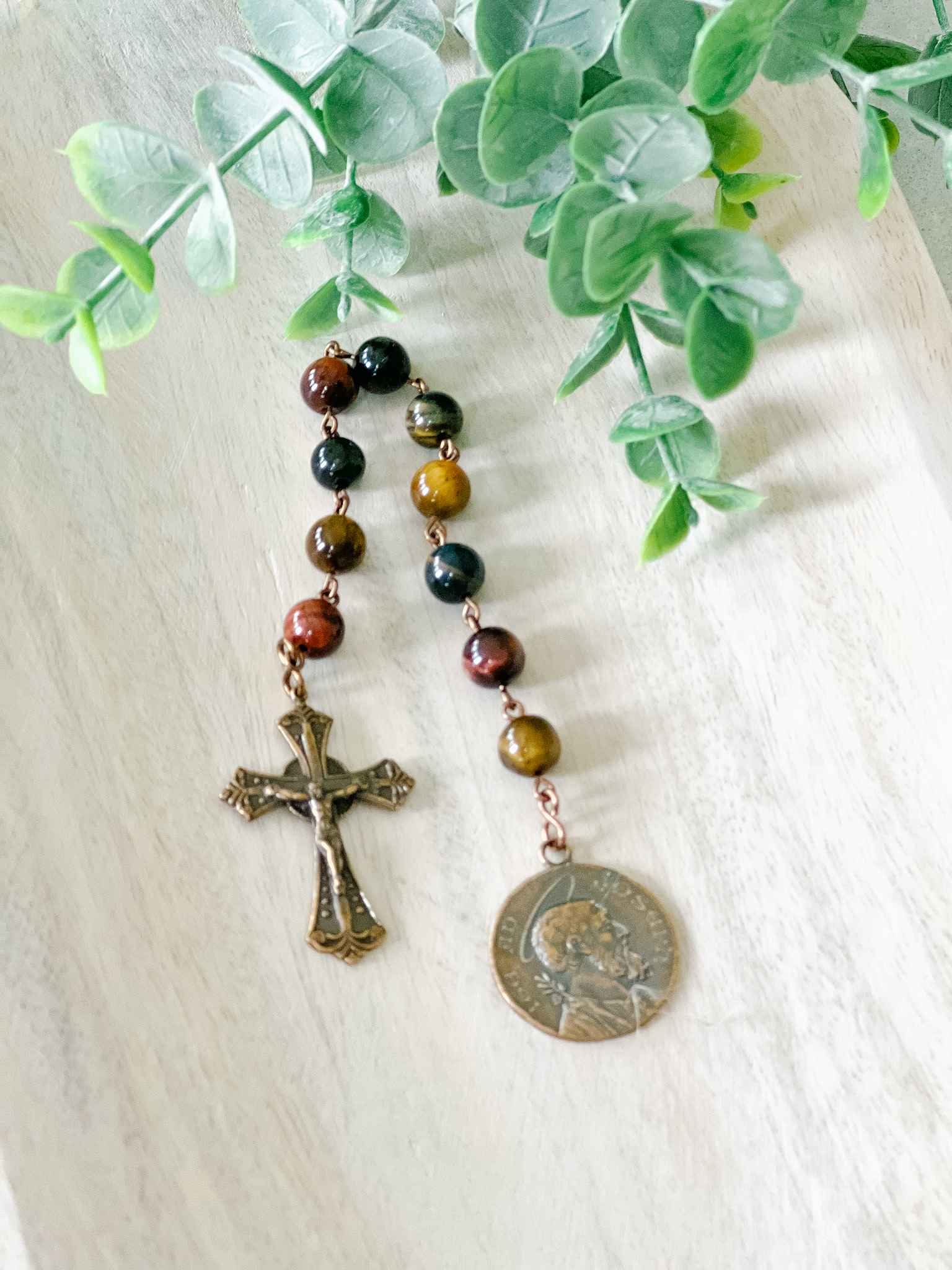 St. Joseph Pocket Rosary - Catholic Prayer Beads for Devotion, Travel & Daily Prayer - Compact & Durable for On-the-Go Faith