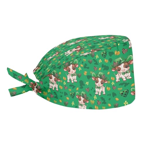 Green Leaf Cow Print