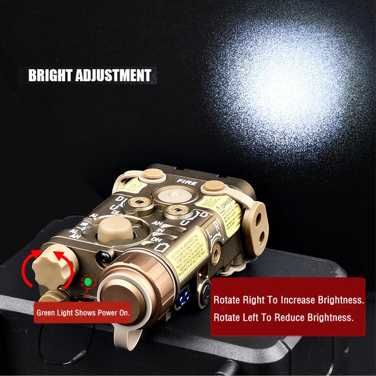 Metal L3-NL Box Laser Sight with IR Laser & Green Laser | Strobe/Momentary/Constant Modes | 150 Lumens White Light LED Flashlight | Pressure Switch | Fits 20mm Rail | Perfect for Tactical Shooting, Hunting & Outdoor Adventures