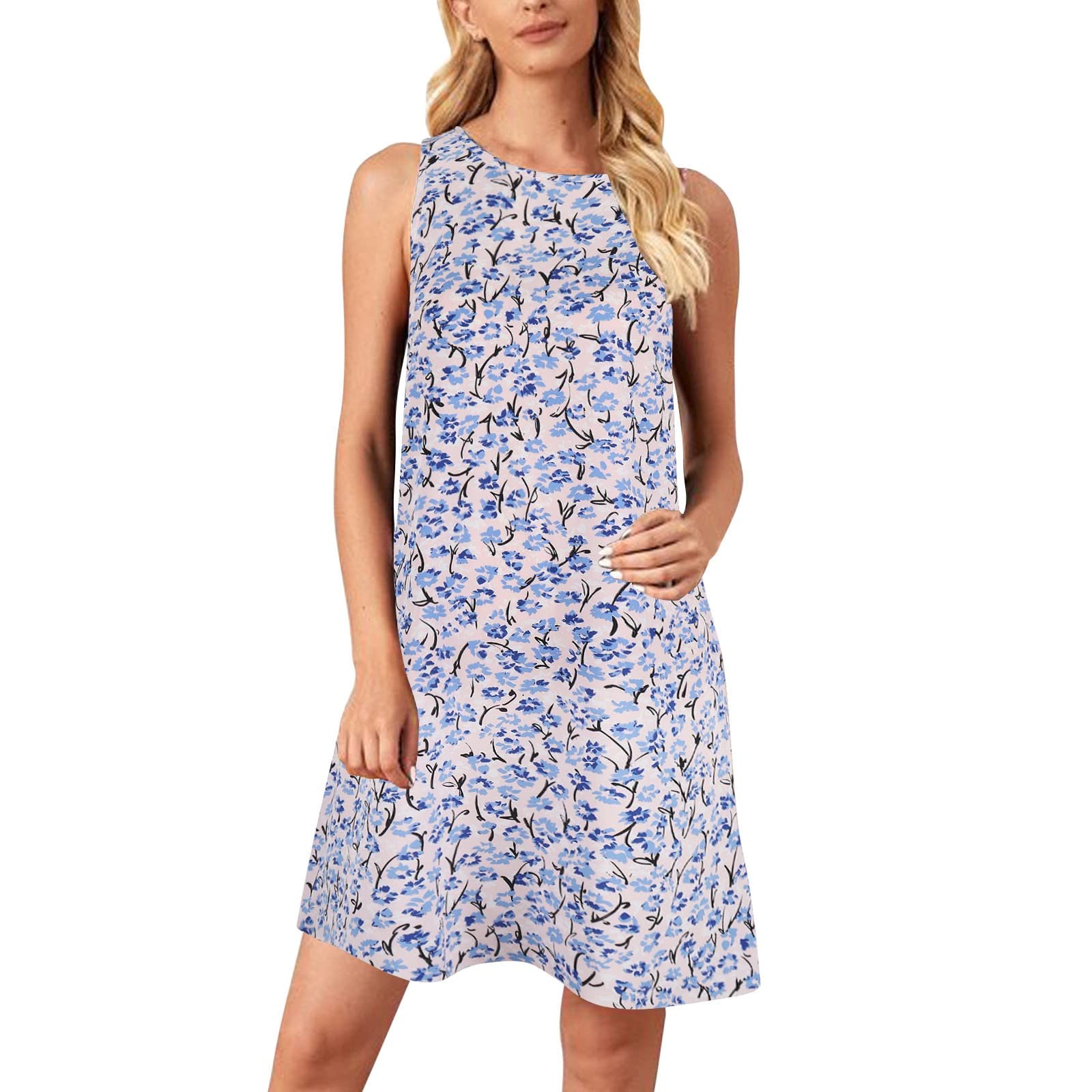 Women's Summer Floral Print Pullover Dress - Casual Wedding Guest & Beach Dress for Daily Wear | Perfect for Outdoor Parties, Vacations & Brunch Dates