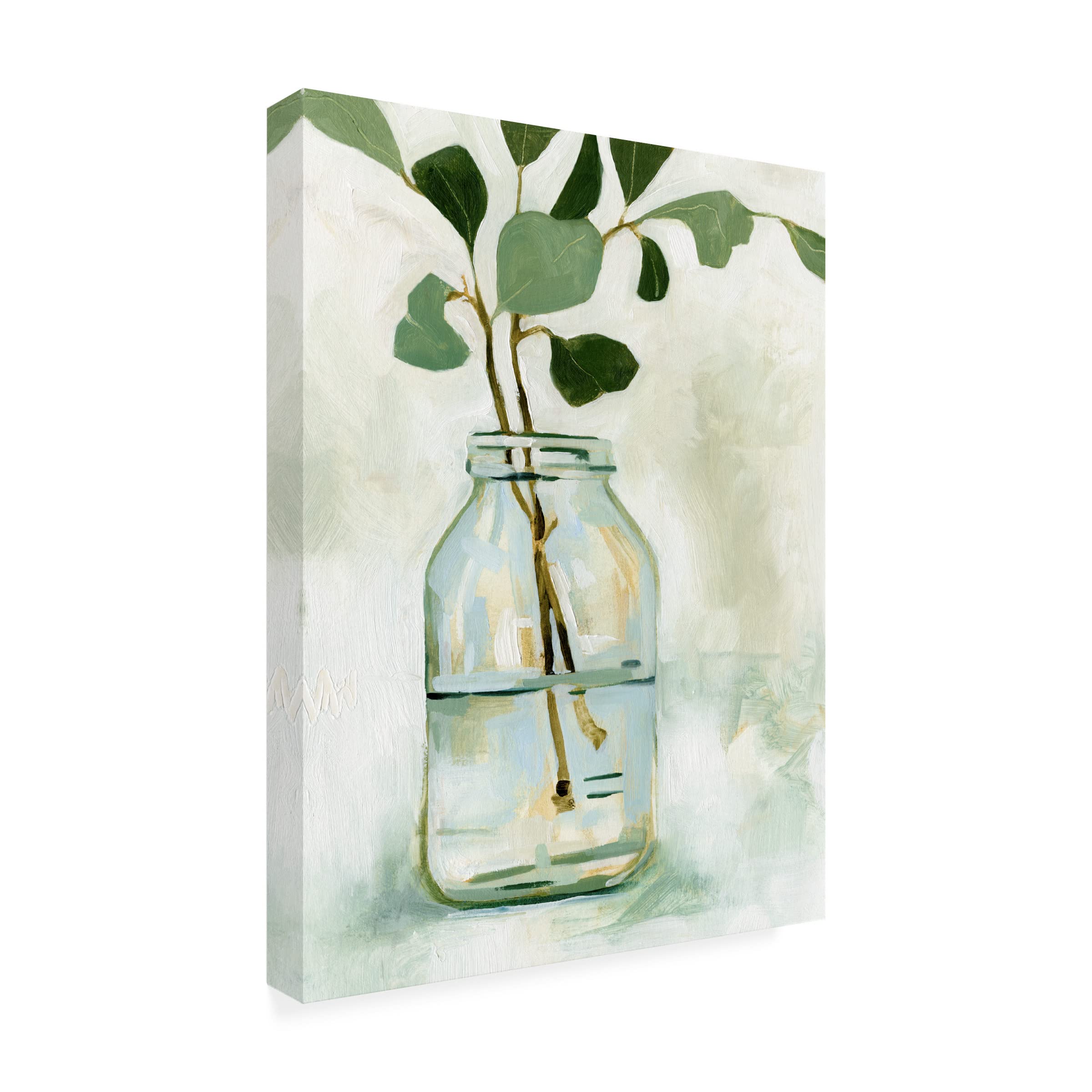 Emma Caroline 'Eucalyptus Branch Still Life II' Canvas Wall Art Print - Modern Botanical Home Decor for Living Room, Bedroom & Office