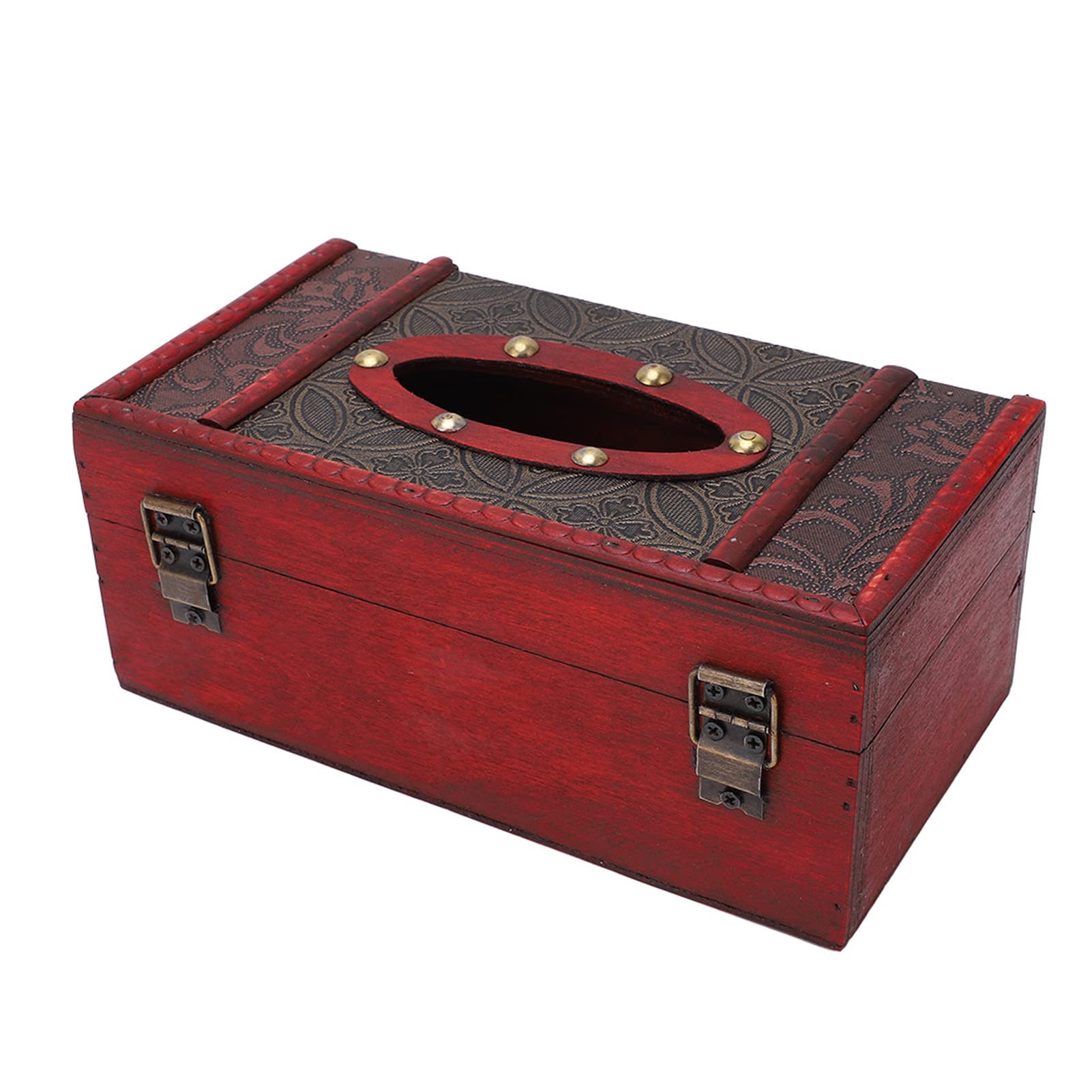 Pwshymi Antique Wooden Tissue Box Cover - Handcrafted Wood Tissue Holder for Home & Office Decor - Perfect for Living Room, Bedroom, and Desk Organization