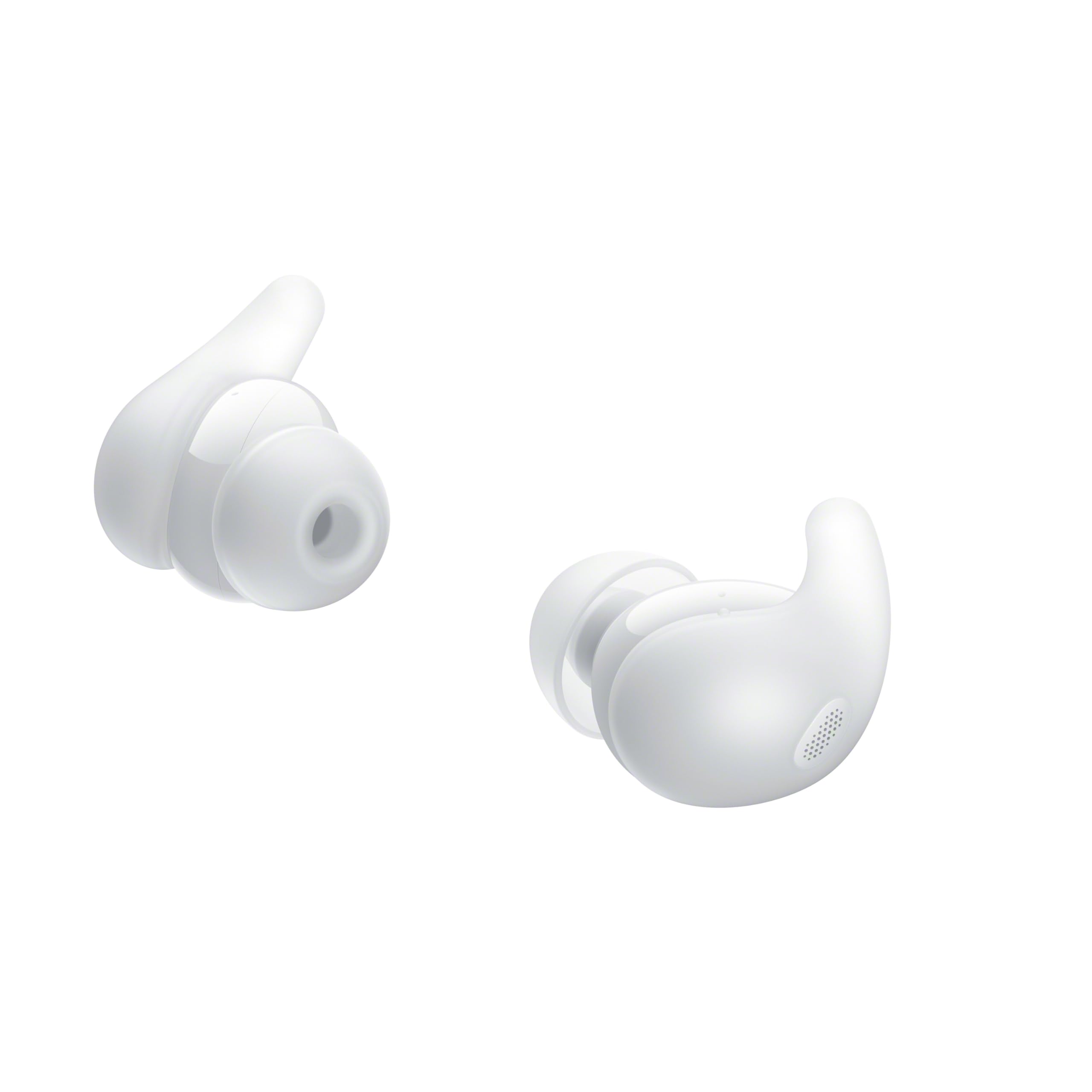 Sony LinkBuds Fit Truly Wireless Noise Canceling Earbuds - Small & Lightweight Bluetooth Headphones with Air Fitting Supporters, White - Perfect for Workouts, Commuting & Travel