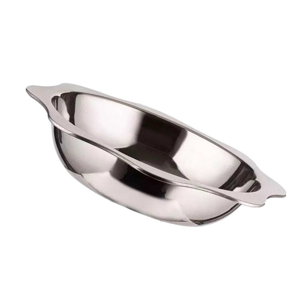 DOITOOL Stainless Steel Hot Pot with Divider - 38x10CM Dual Sided Soup Cookware Pot for Shabu Shabu, Induction & Electromagnetic Stove - Silver | Perfect for Family Meals, Hot Pot Parties & Asian Cooking
