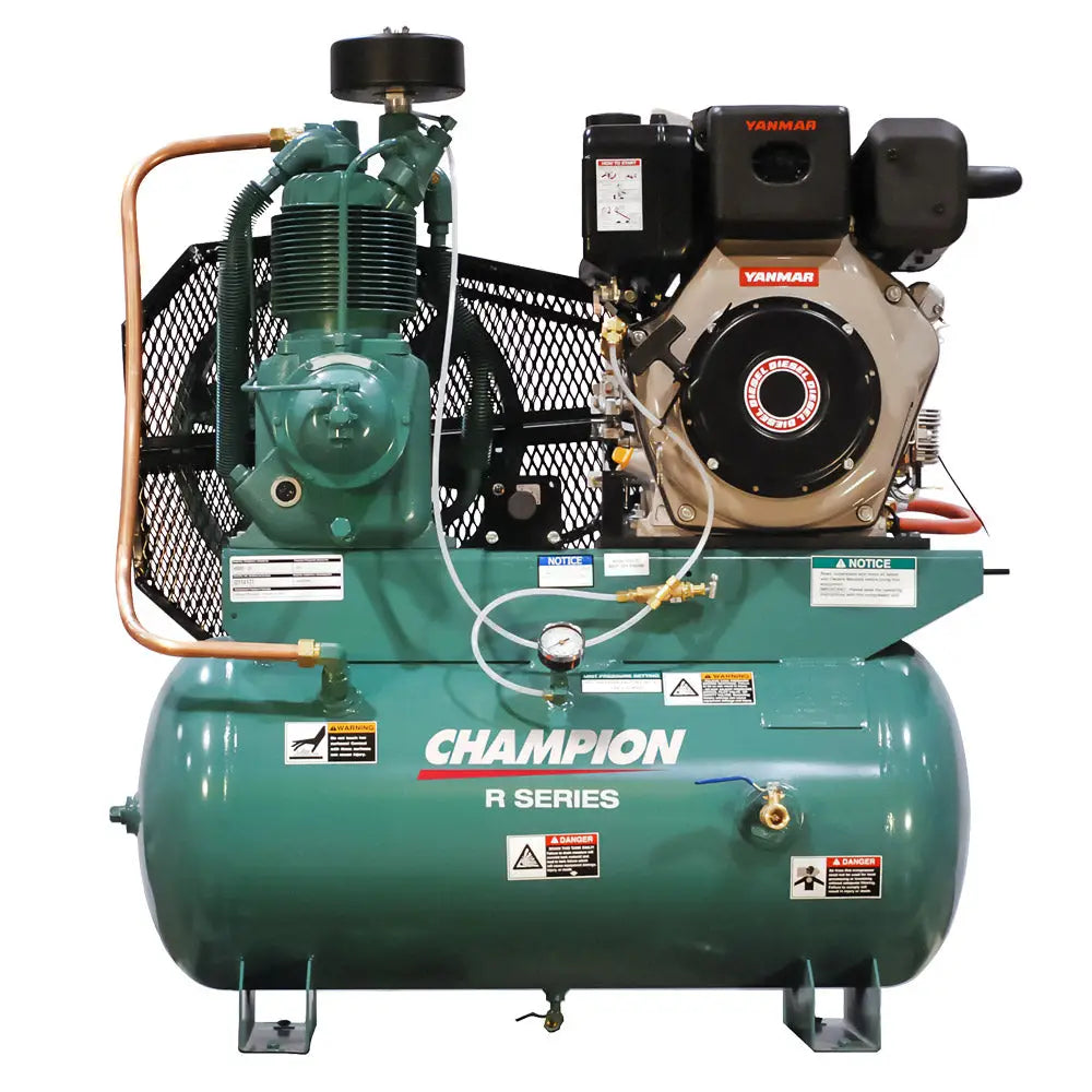 Champion HDR5 8Y R Series 9.3 HP Yanmar Diesel Air Compressor - Powerful Industrial Air Compressor for Construction, Mining & Heavy Equipment Applications