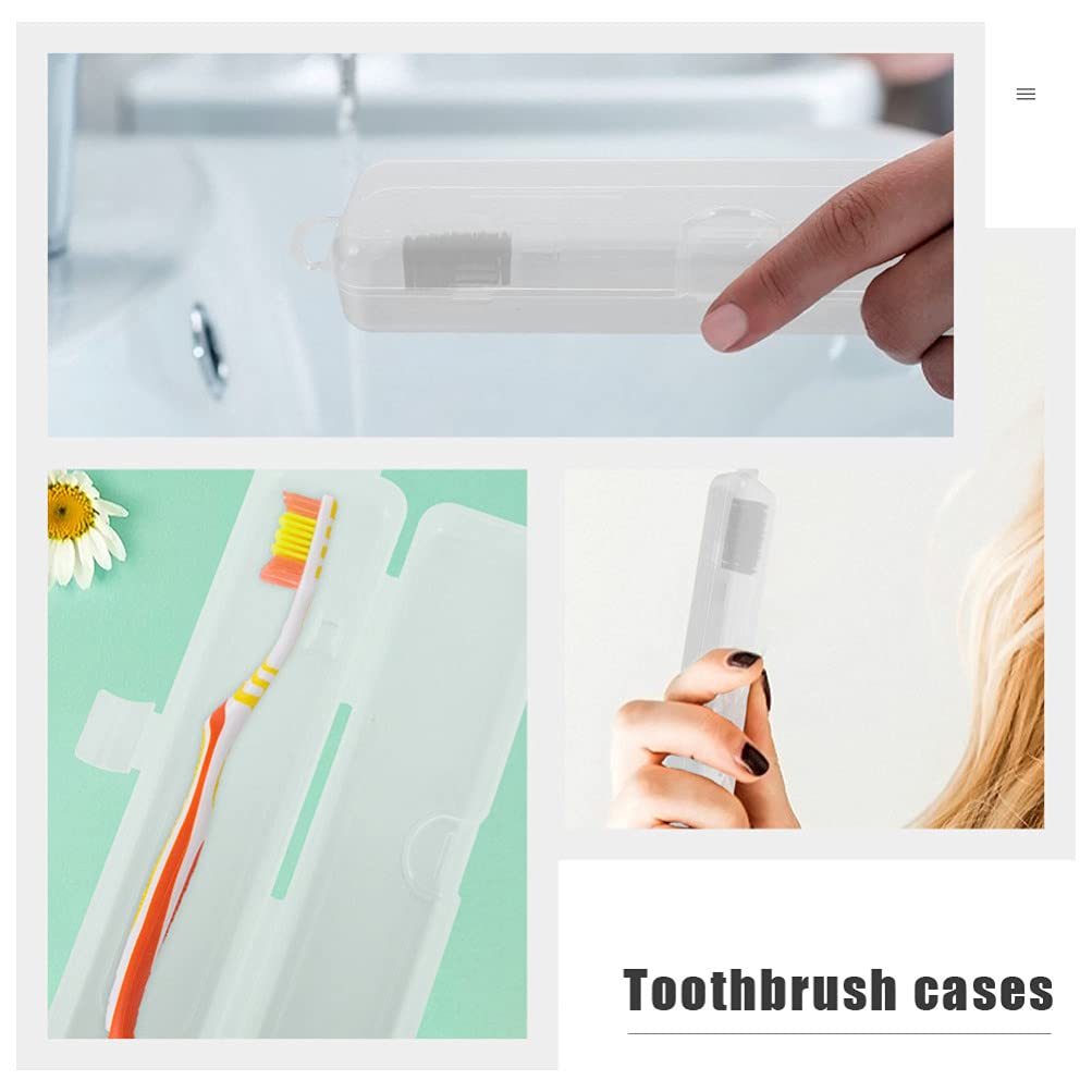 Healifty Clear Travel Toothbrush Case for Electric & Manual Toothbrushes - Portable PP Plastic Toothbrush Holder for Travel, Camping, and Daily Use