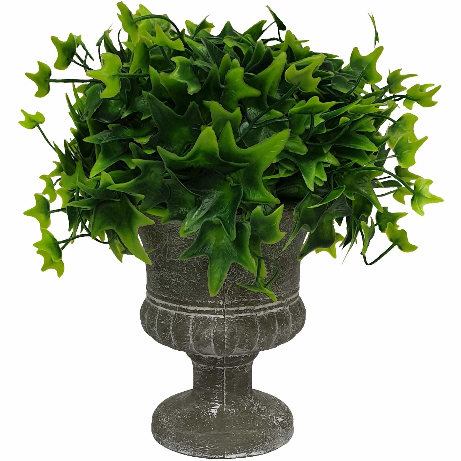 24cm Artificial Shrub in Shaped Vase - Realistic Fake Plant by Criterion - Perfect for Home Office Decor, Living Room Centerpiece & Wedding Table Arrangements