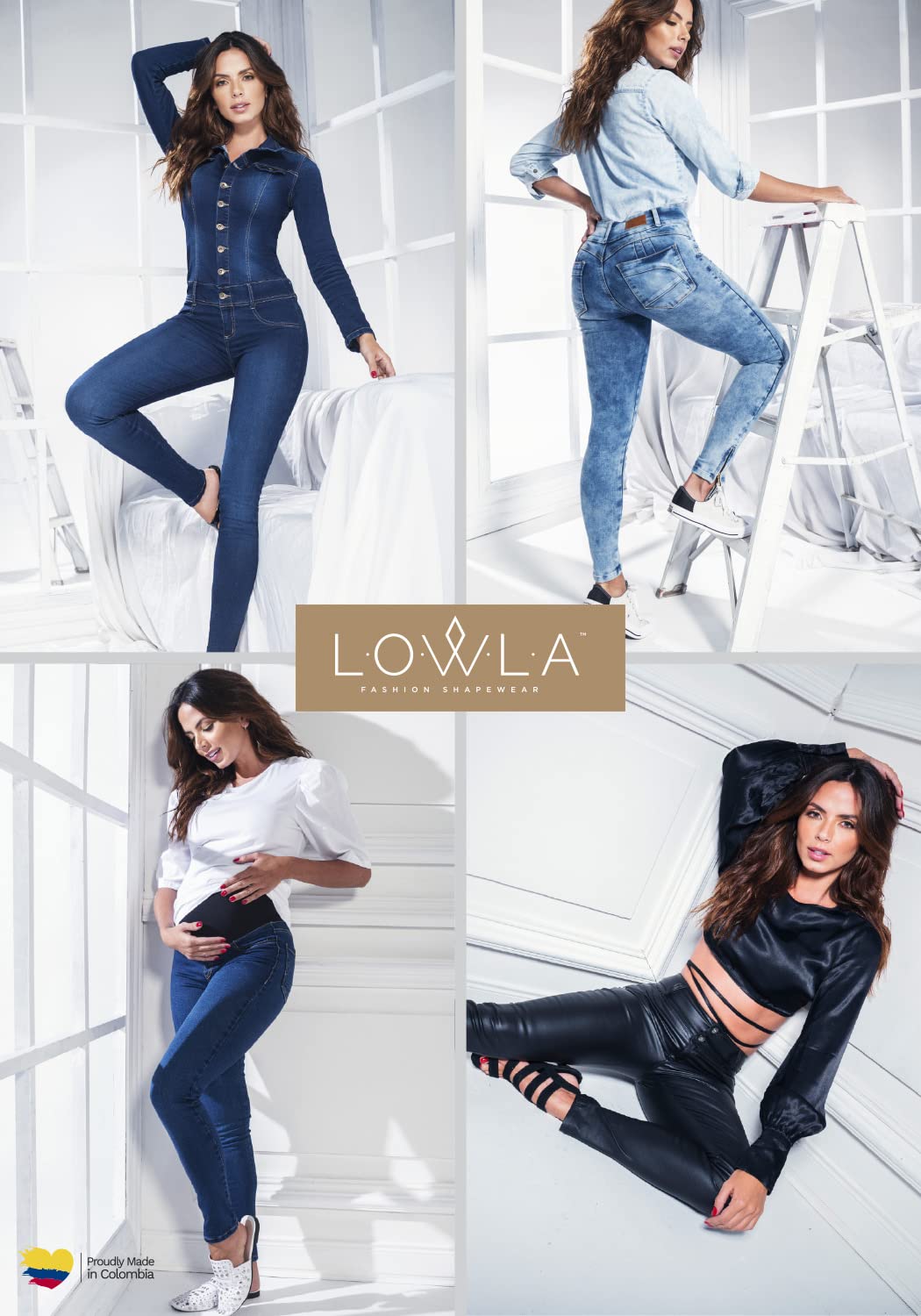L.O.W.L.A SHAPEWEAR High Waisted Butt Lifting Jeans for Women | Colombian Style Tummy Control Denim Pants | Perfect for Date Night & Body Shaping