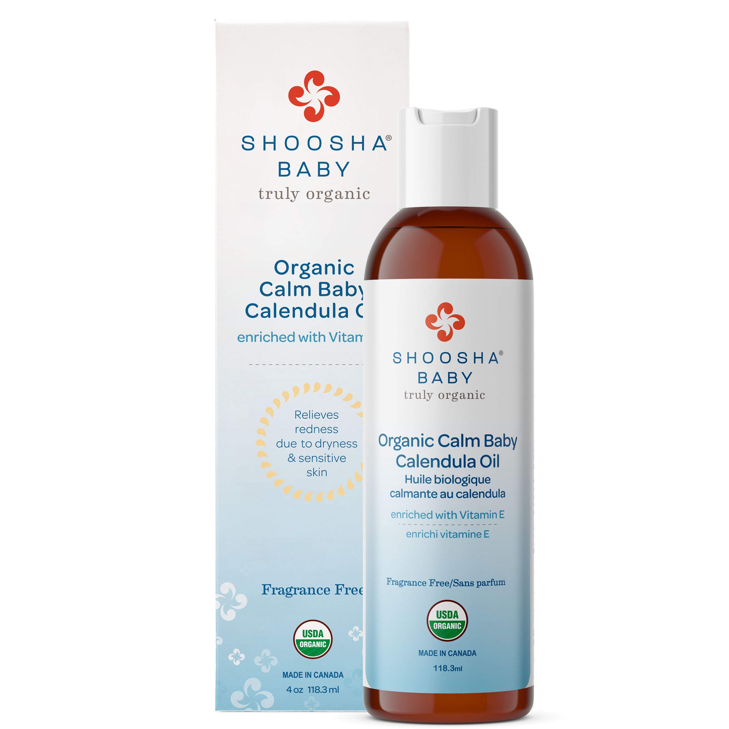 Organic Calendula Oil for Babies - Fragrance Free, Hypoallergenic & Gluten-Free | 100% Biodegradable Calendula Massage Oil & Moisturizer | Perfect for Baby Massage, Skin Hydration & Sensitive Skin Care