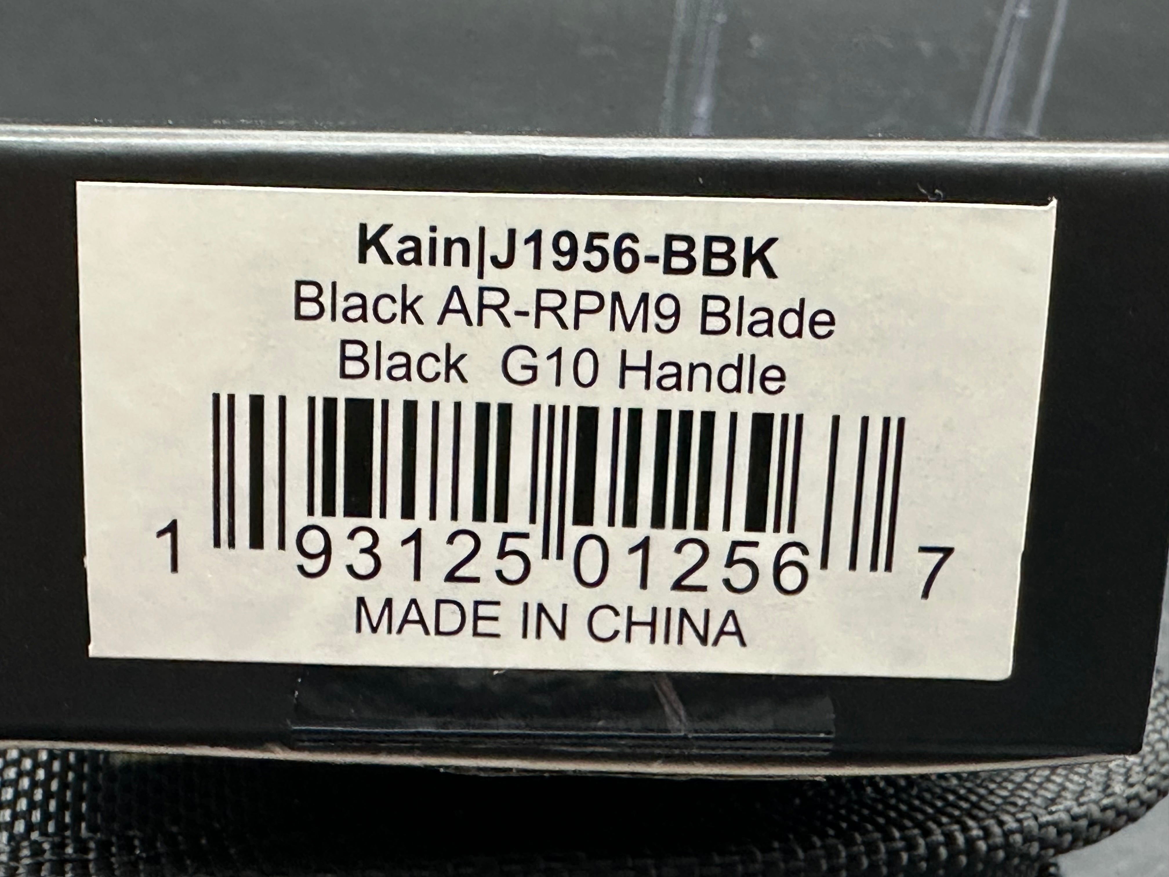 CJRB KAIN Folding Pocket Knife - Black G10 & Aluminum Handle, AR-RPM9 Steel Drop Point Blade - EDC, Camping, Hiking & Outdoor Survival Tool
