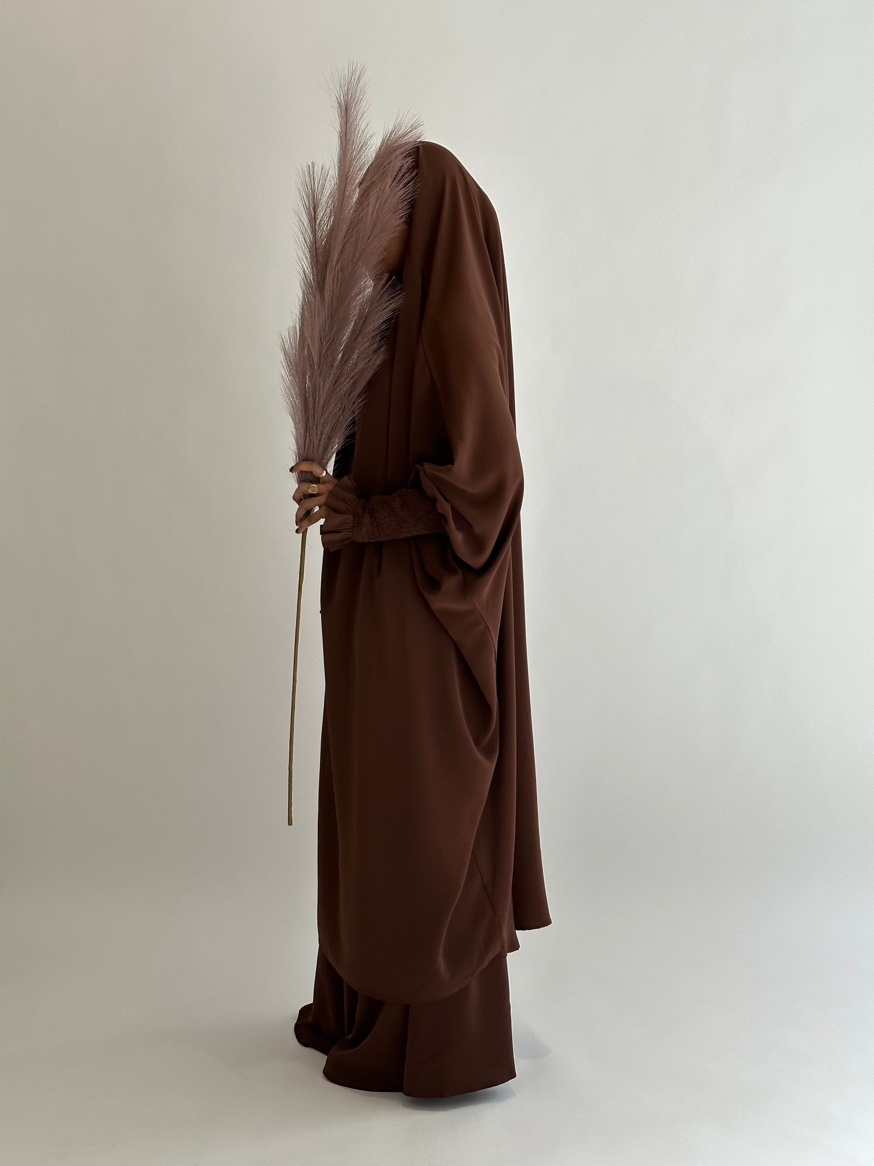 Medina 2-Piece Jilbab Set - Premium Brown Muslim Prayer Dress for Women | Perfect for Islamic Prayer, Mosque, and Modest Fashion