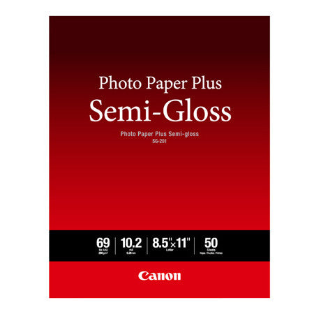 Canon 8.5x11 Semigloss Photo Paper SG 201 - Premium Quality for Professional Prints, Photo Albums, and Home Decor Projects