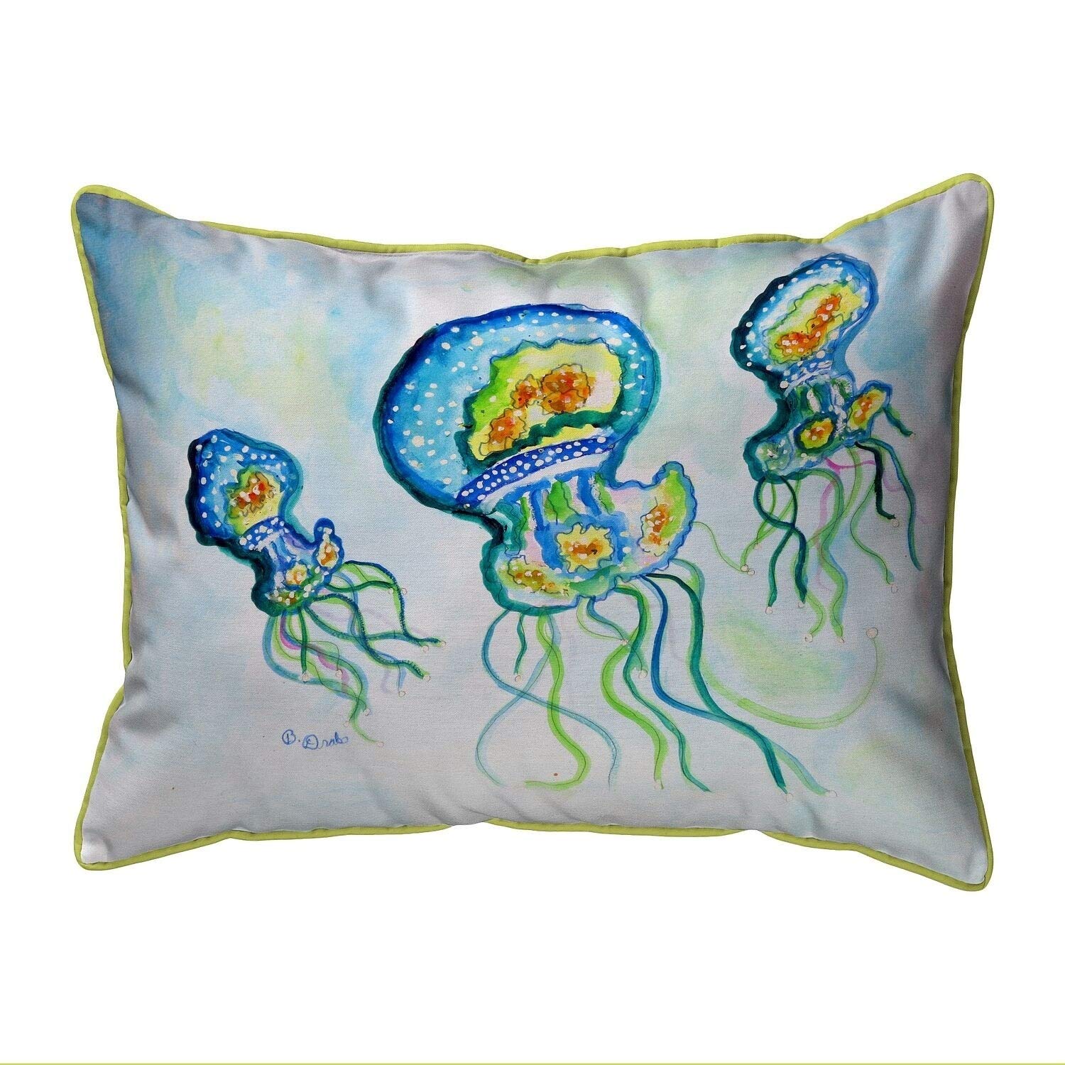 Betsy Drake SN1039 Decorative Throw Pillow 11x14 Inches - Multi Color for Sofa, Bed, Couch & Home Decor