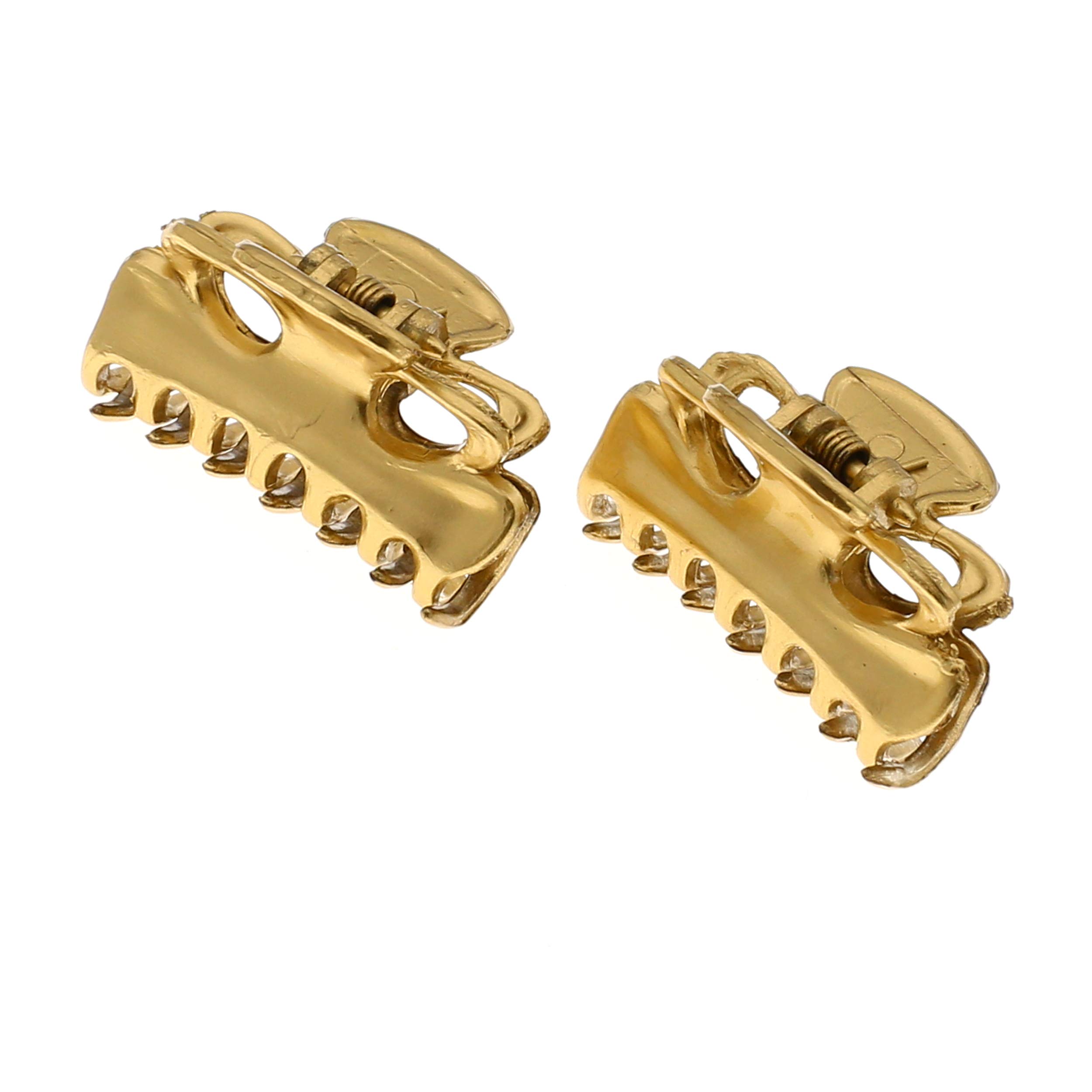 Camila Paris CP2921/2 French Hair Clips for Women - Set of 2 Small 1 Inch Gold Hair Claw Clips | Durable Fashion Hair Accessories with Strong Hold Grip | Made in France | Perfect for Everyday Styling, Updos, and Ponytails