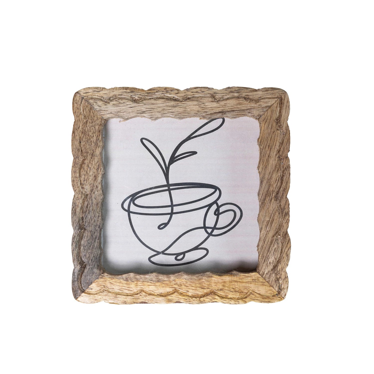 Handcrafted Wooden Picture Frame - Elegant Carved Design for Wall Art & Home Decor - Perfect for Family Photos, Wedding Portraits, and Living Room Display