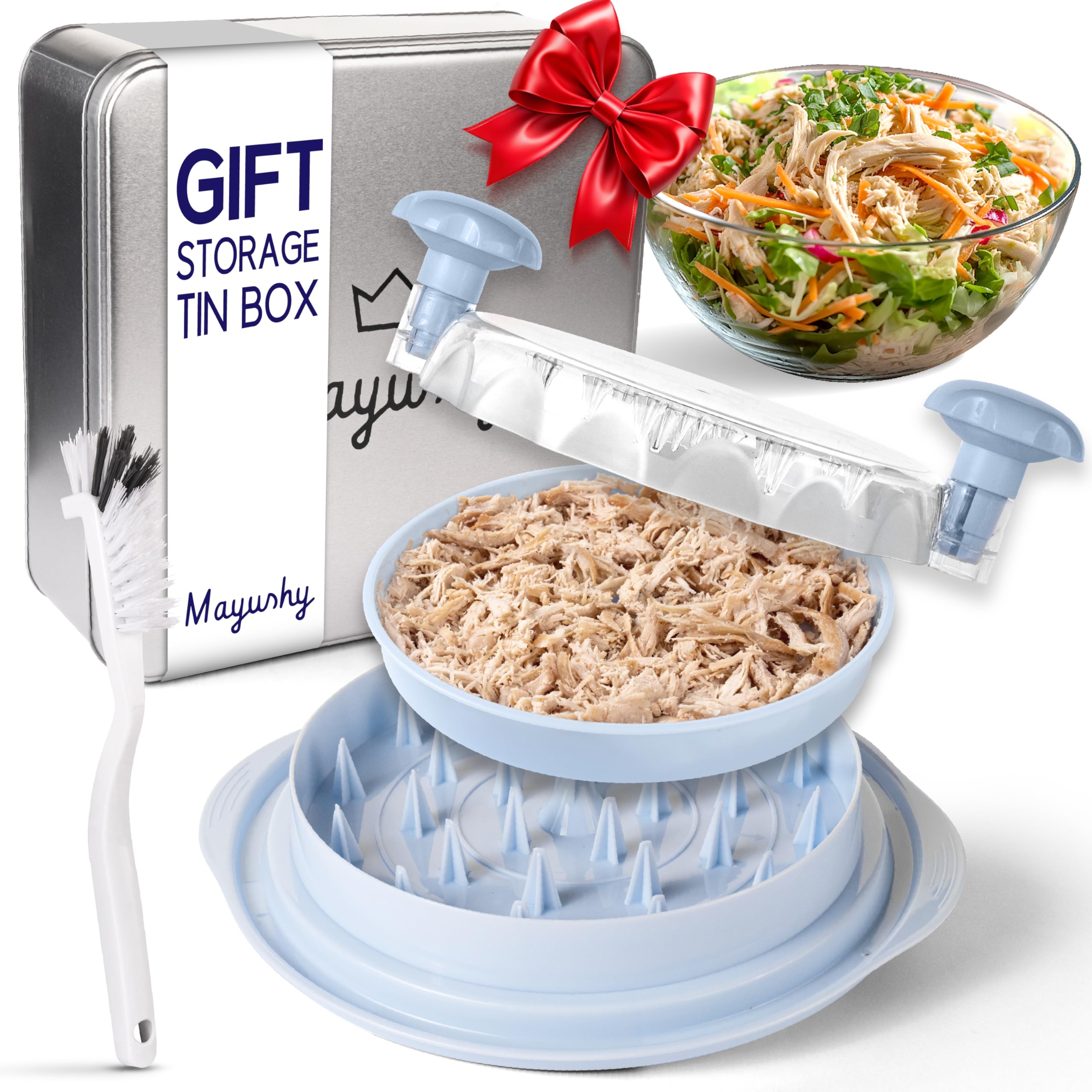 Premium Chicken Shredder Tool - Heat-Resistant, Anti-Slip Kitchen Meat Shredder for Chicken Breast | Dishwasher Safe | Perfect for Meal Prep, Pulled Chicken, Tacos & Salads (Blue)