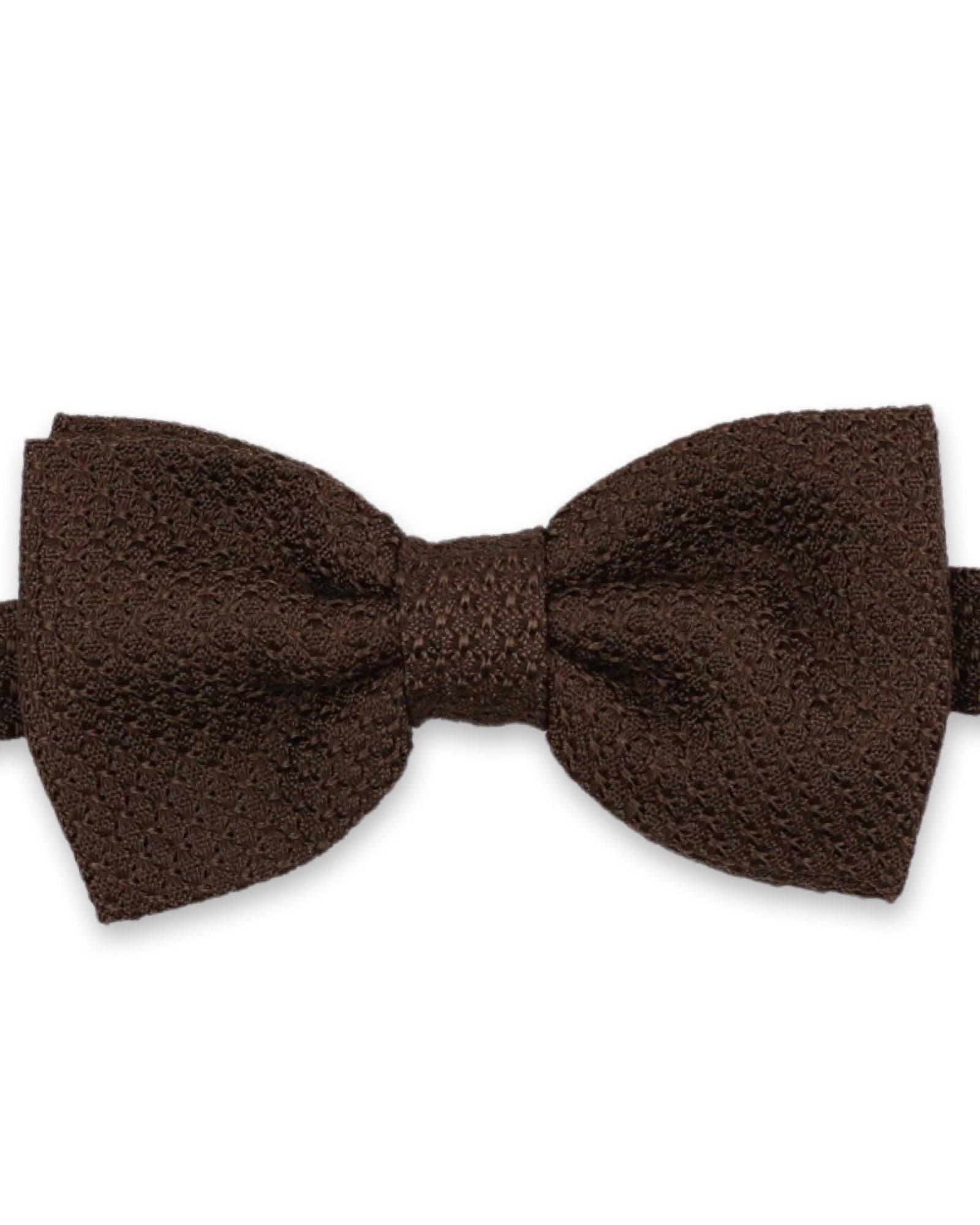 DÉCLIC Grenadine Bow Tie for Men - Elegant Brown Silk Bow Tie for Weddings, Prom & Formal Events - Perfect Gift for Grooms & Best Men