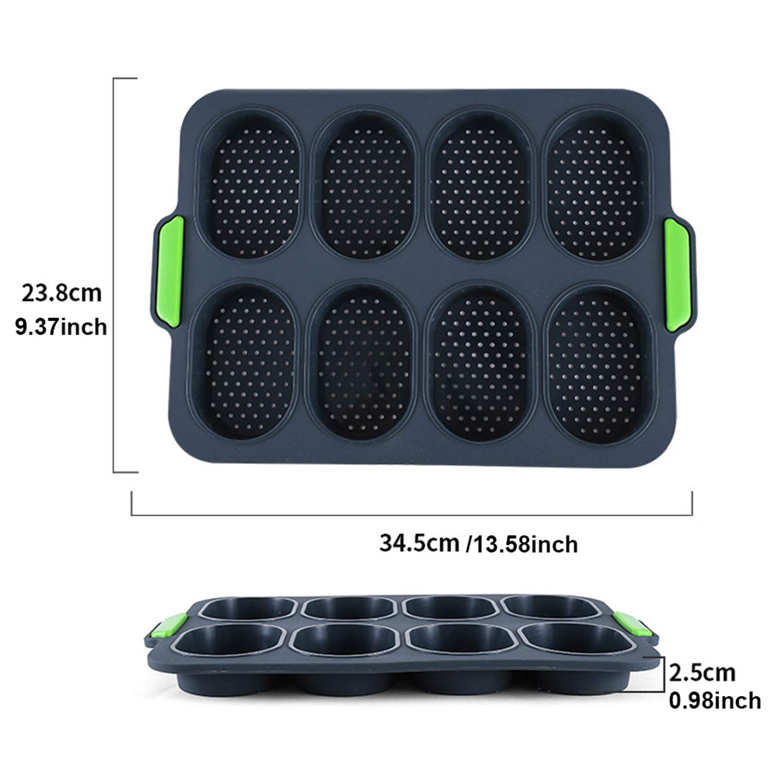 Non-Stick Silicone Mini Baguette Baking Tray - French Bread Baking Mold for 8 Loaves, Perfect for Home Baking, Bread Making & DIY Kitchen Gifts | Ideal for French Bread, Baguettes & Artisan Loaves