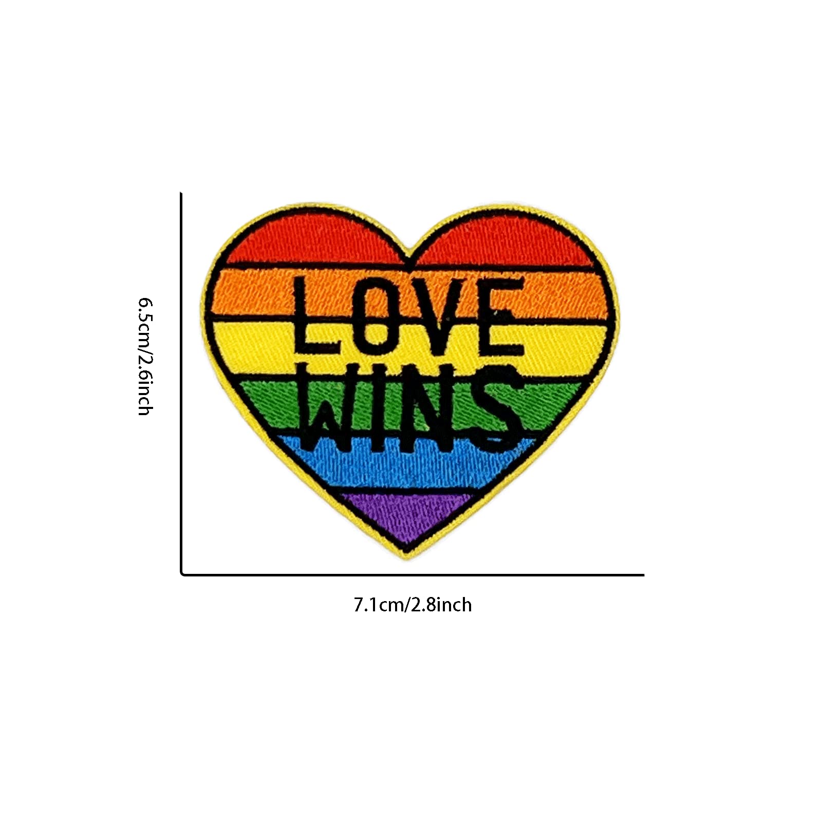4Pcs Love Wins Embroidered Applique Patches - Sew On & Iron On DIY Patches for Clothing, Jackets, Jeans, Backpacks & Hats - Arts & Crafts Supplies for Customizing Denim, Bags & Accessories - Perfect for DIY Projects, Fashion Upcycling & Personalization