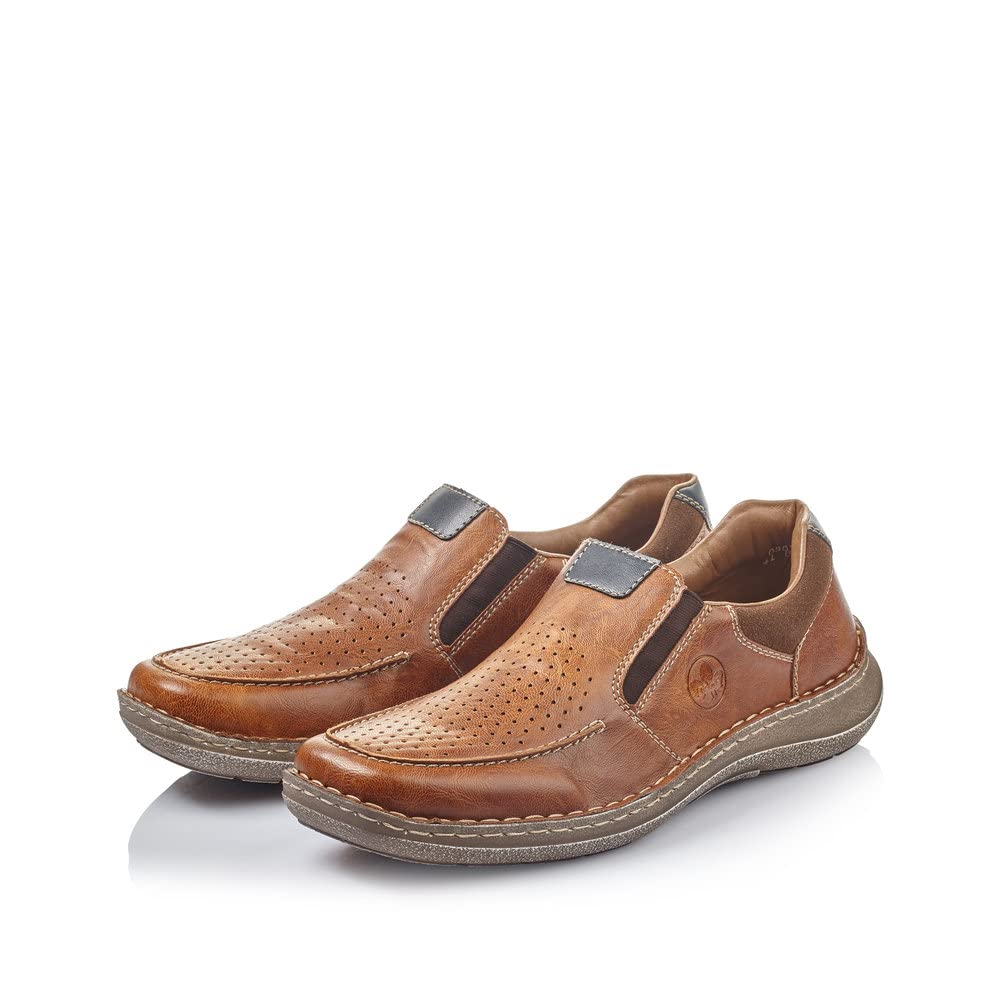 Rieker Men's Comfort Loafers - Slip-On Casual Shoes for Business & Leisure - Lightweight & Breathable for All-Day Wear