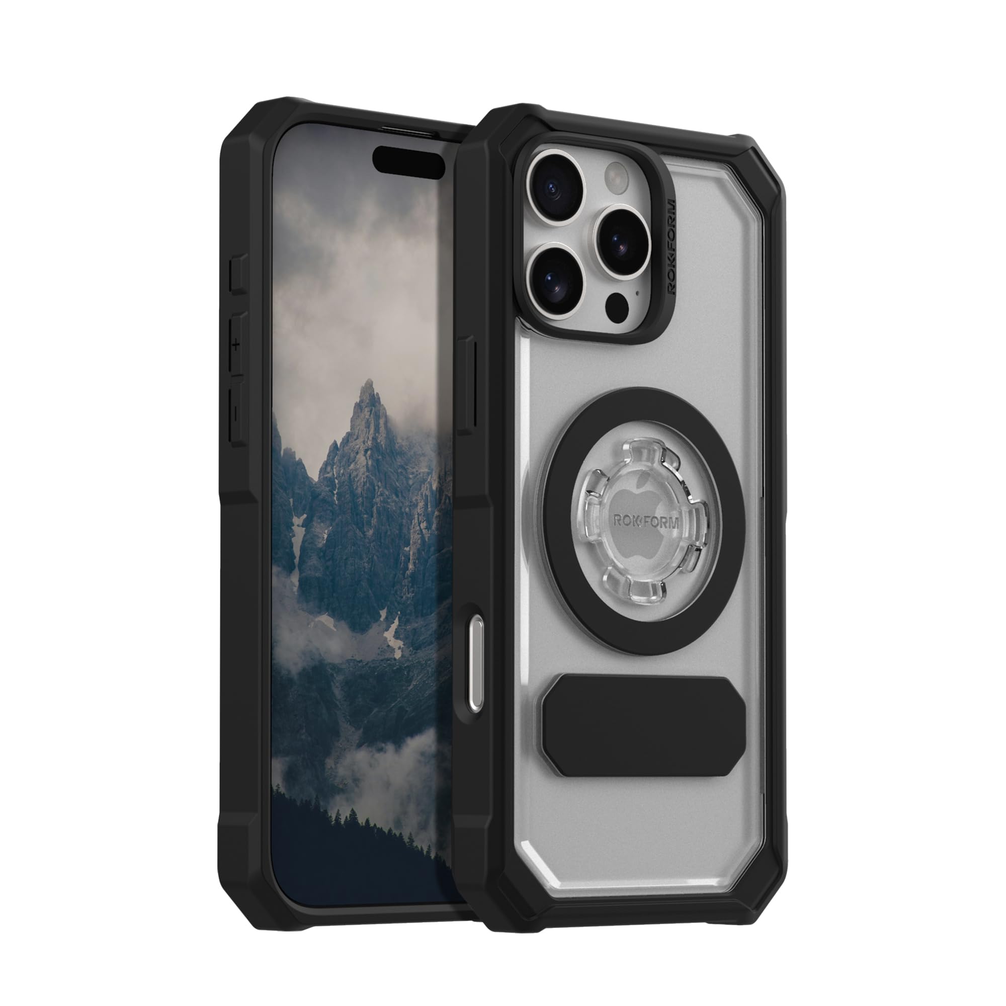 Rokform Crystal Series Magnetic Clear iPhone 16 Pro Max Case with RokLock Twist Lock - Drop Tested Armor Protection | Perfect for Outdoor Adventures, Work & Daily Use