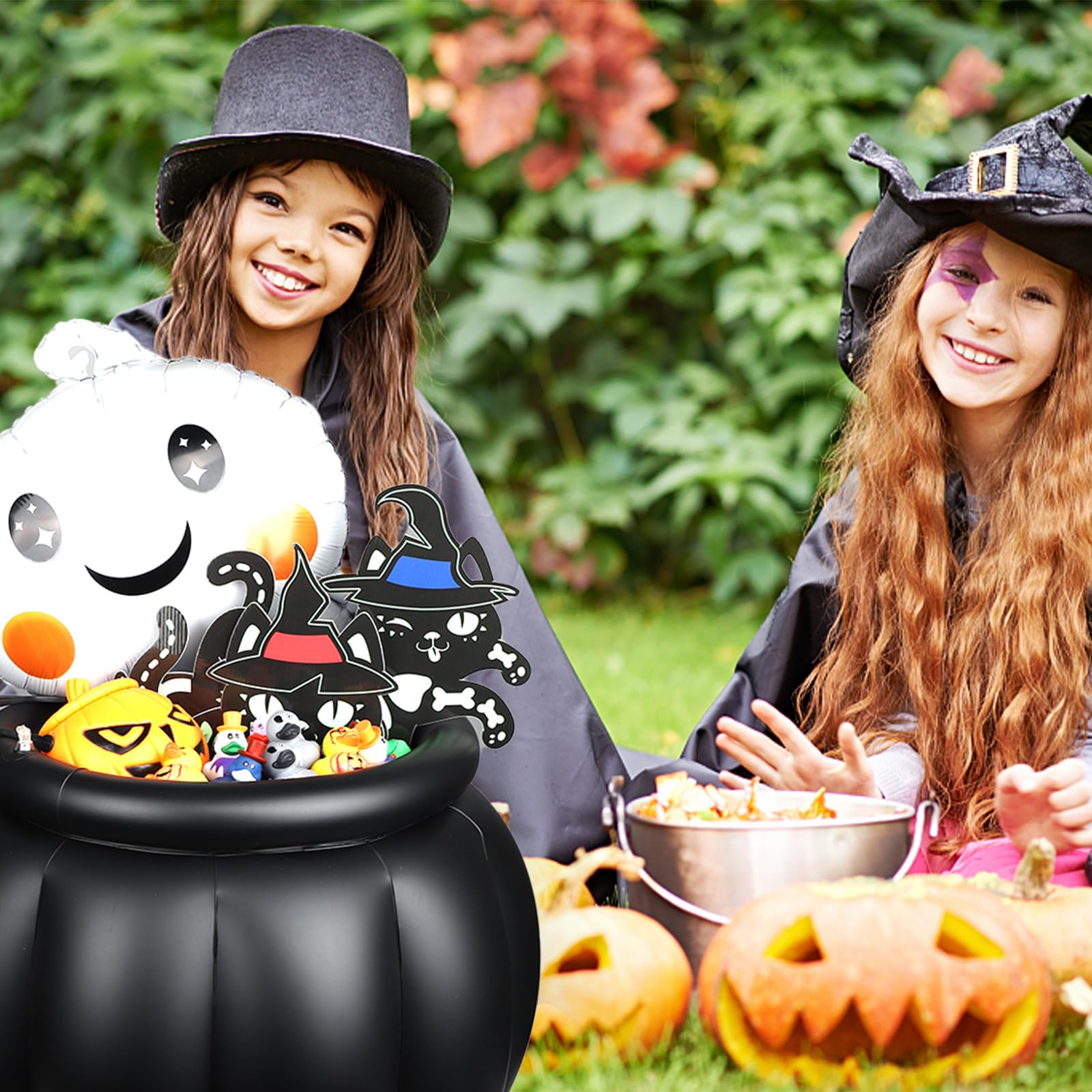 Halloween Inflatable Cooler - 22x18 Inch Witch Cauldron Ice Bucket for Drinks, Large Portable Party Cooler for Halloween Celebrations, Travel & Outdoor Gatherings - Perfect for Halloween Parties, BBQs, Camping & Beach Trips