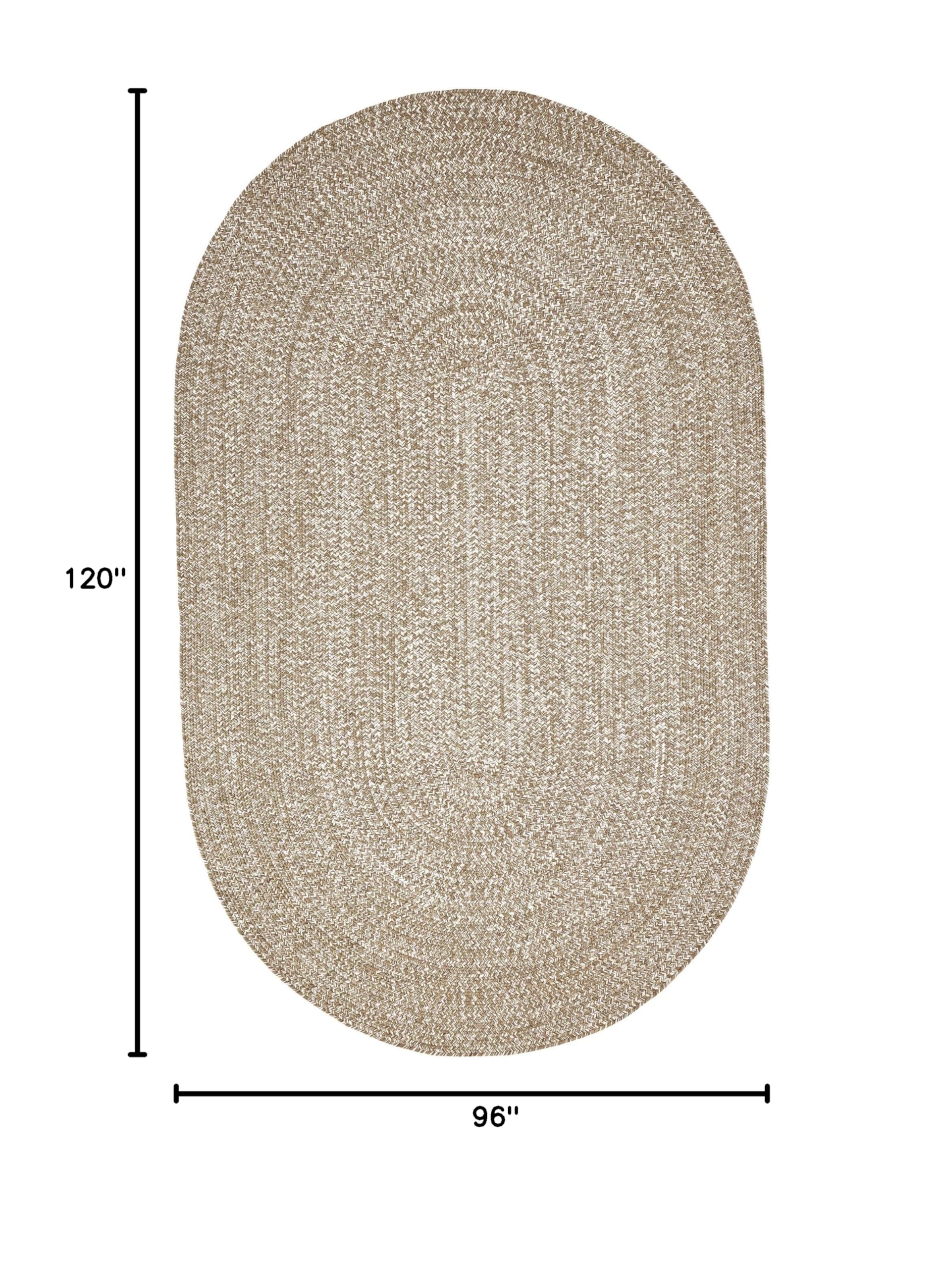 Premium Reversible Braided Jute Rug 8'x10' - Washable Indoor/Outdoor Area Rug for Living Room, Bedroom, Office | Eco-Friendly Home Decor for Cozy Spaces & High Traffic Areas