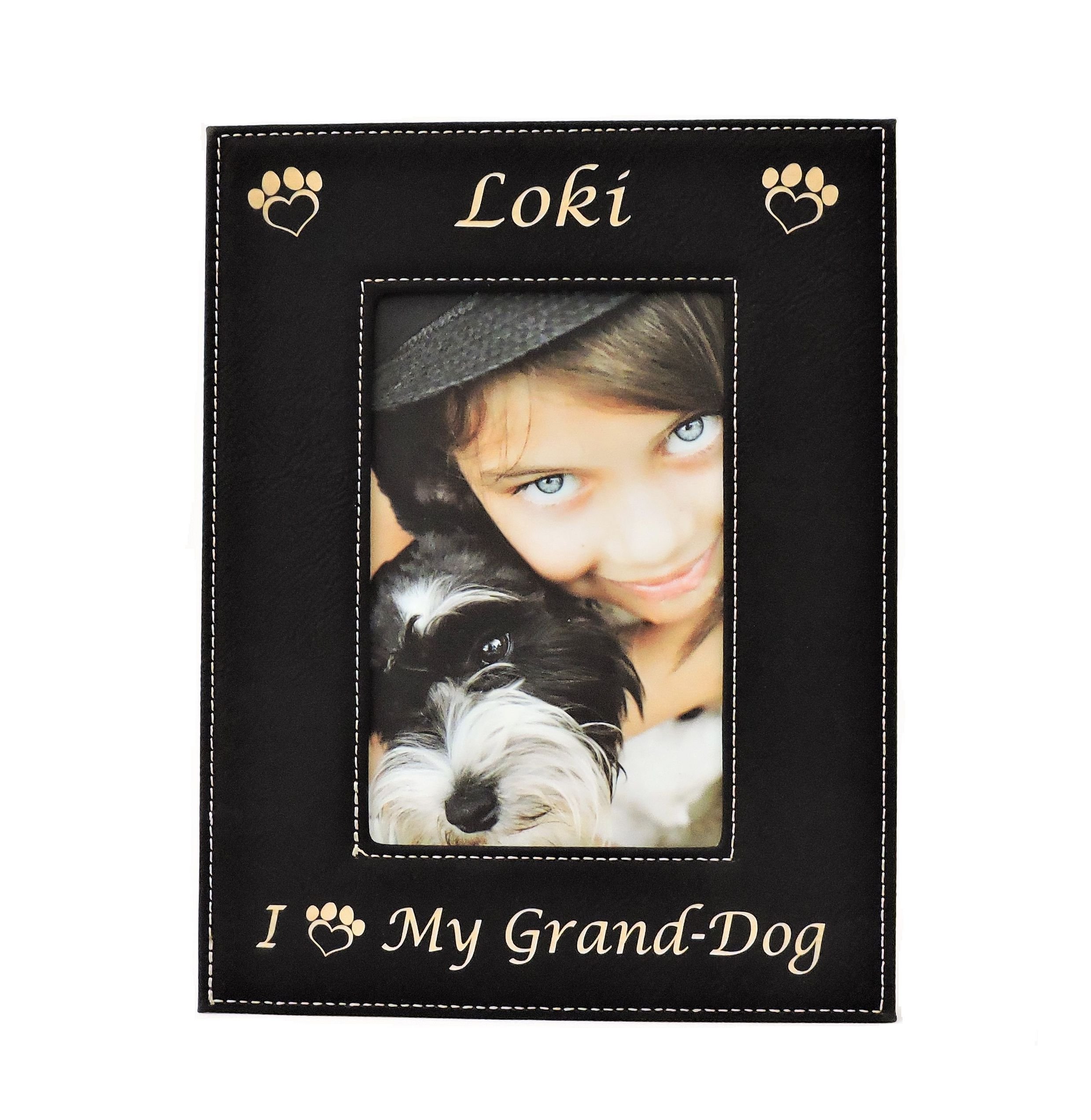 Personalized Granddog Picture Frame - Custom Photo Frame for Grand Puppy - Perfect Gift for Dog Lovers & Grandparents