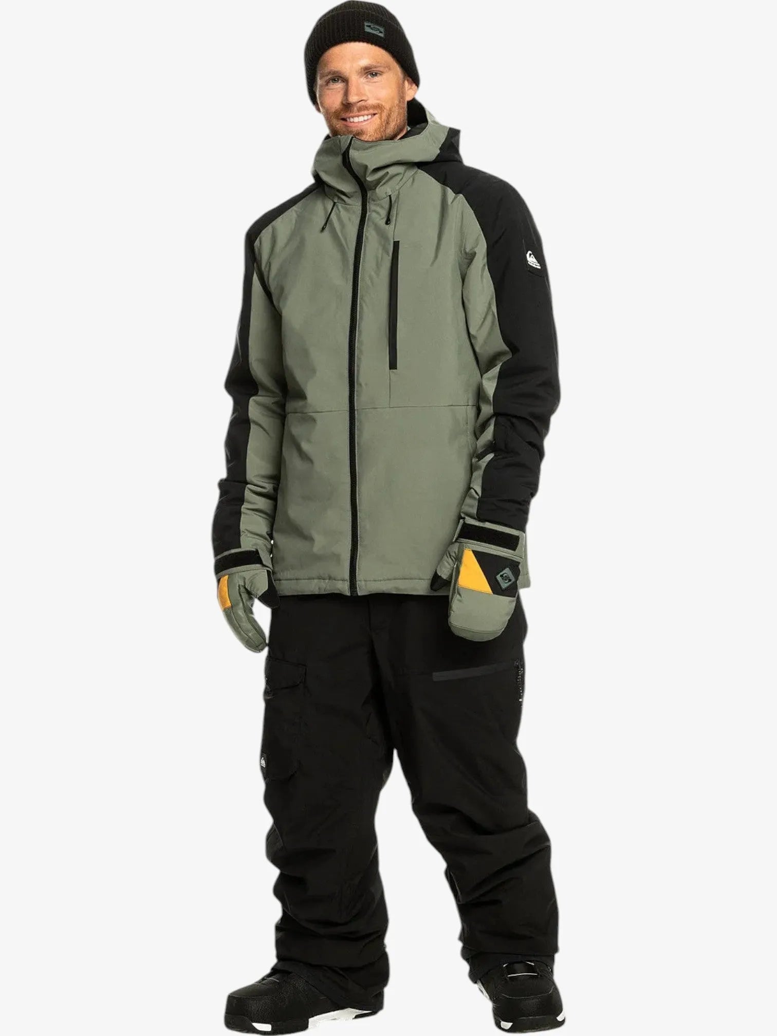 Quiksilver Mission Block Snow Jacket - Waterproof Winter Coat for Men & Women - Skiing, Snowboarding & Outdoor Adventures